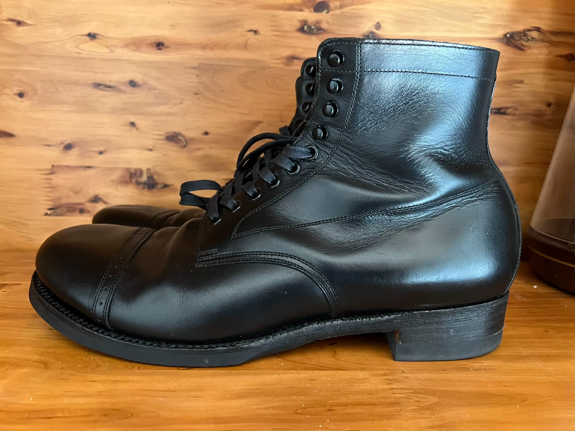 BLACK SIGN Army Mid Cut Paratrooper Boots