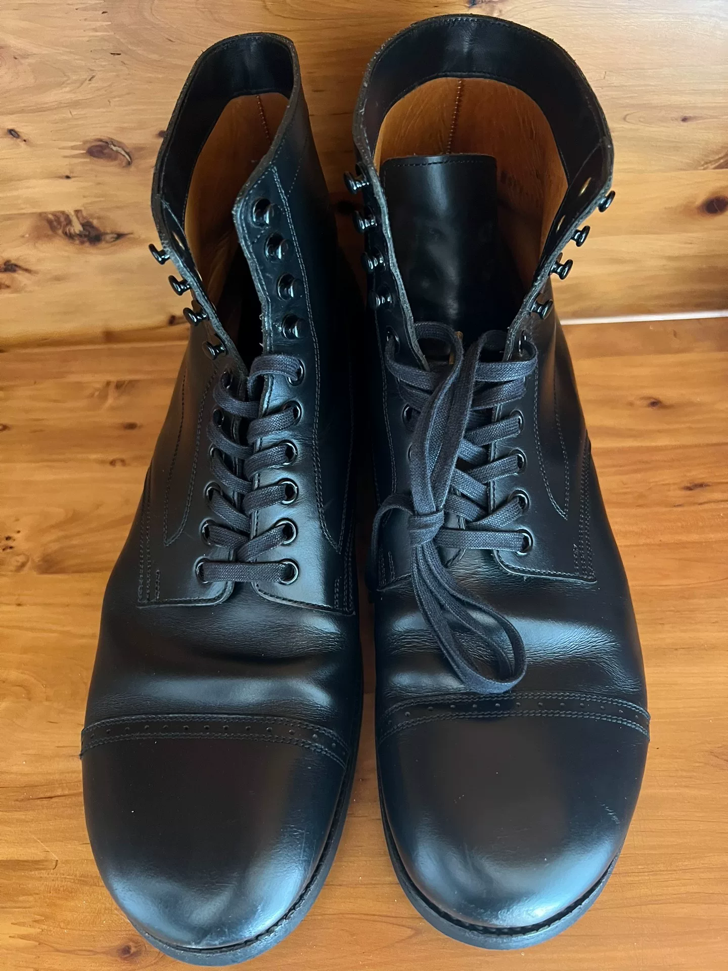 BLACK SIGN Army Mid Cut Paratrooper Boots — detail