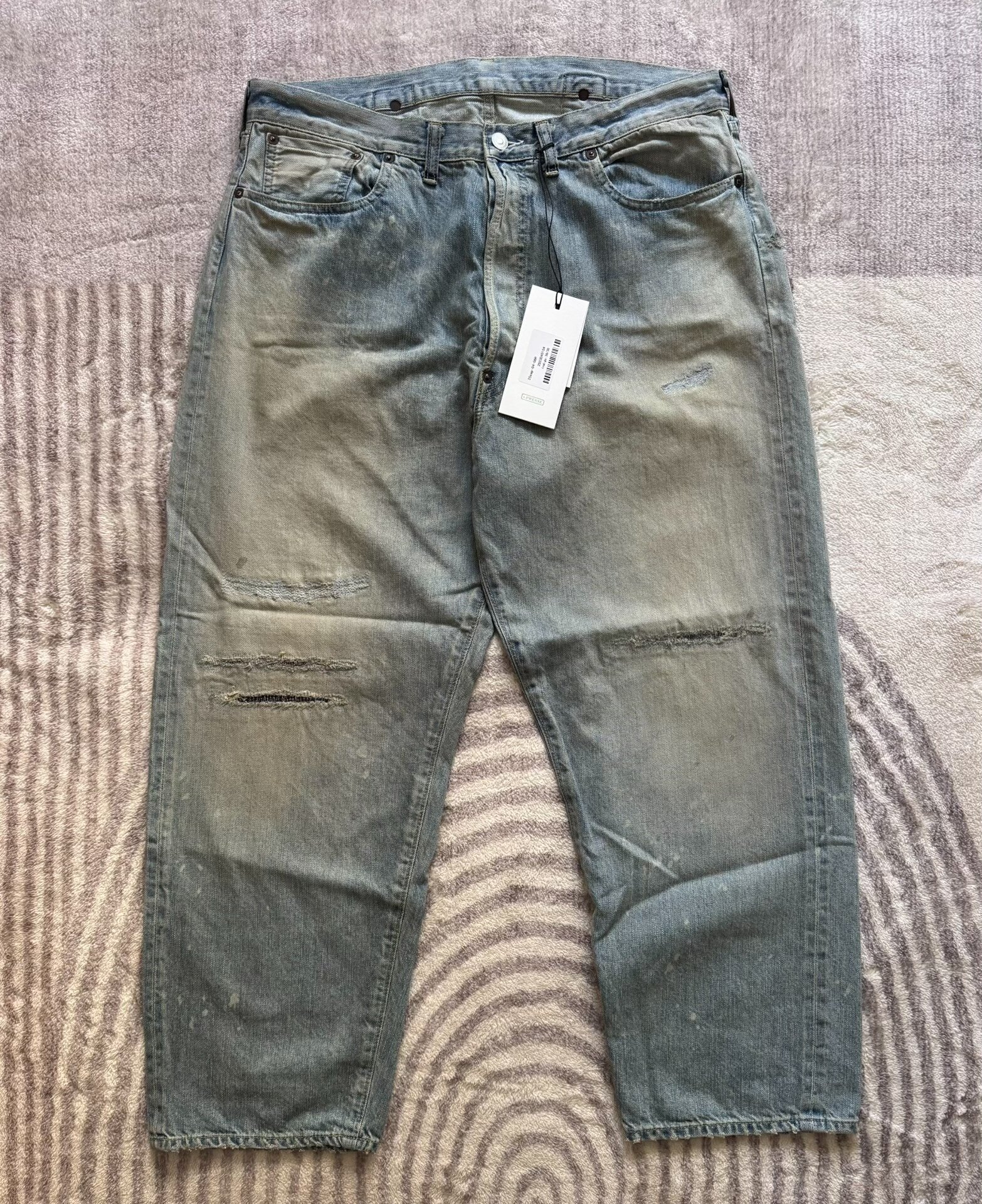 A.PRESSE NO.37 Washed Wide Denim Pants