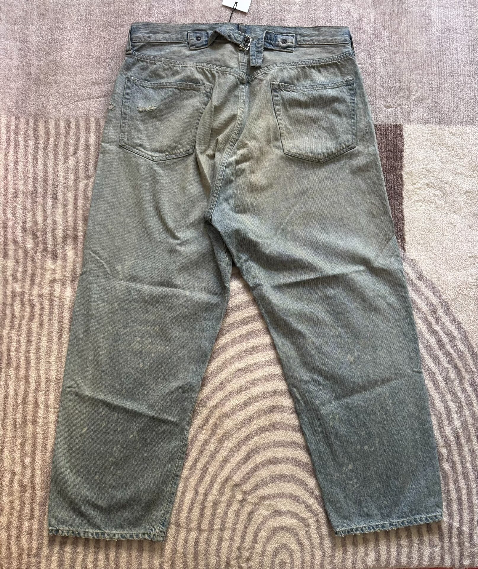 A.PRESSE NO.37 Washed Wide Denim Pants — detail