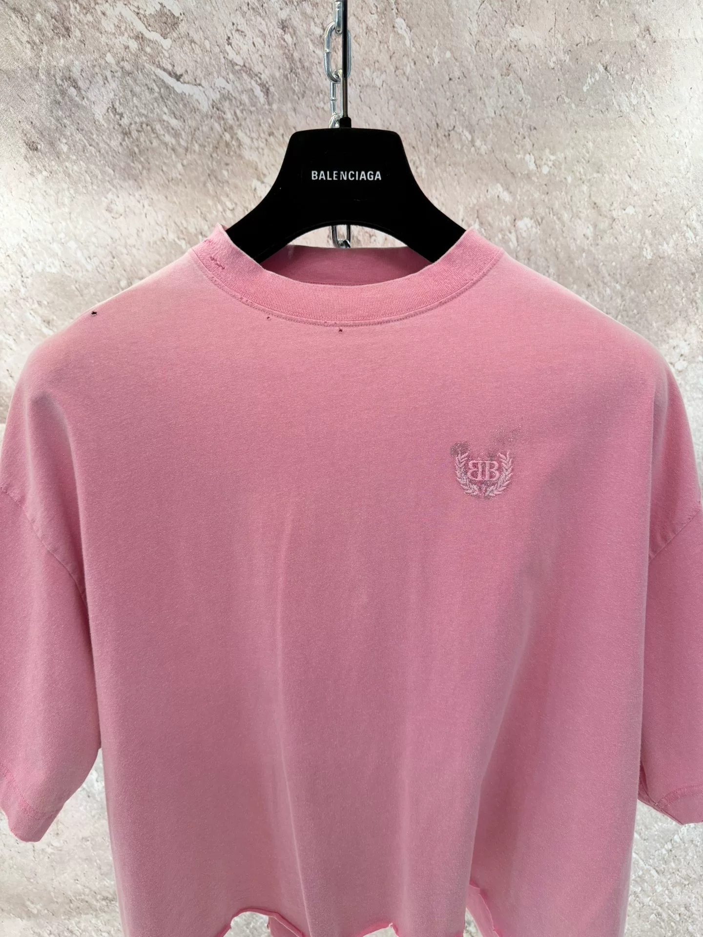 Balenciaga Pink Short-Sleeve T-Shirt — front