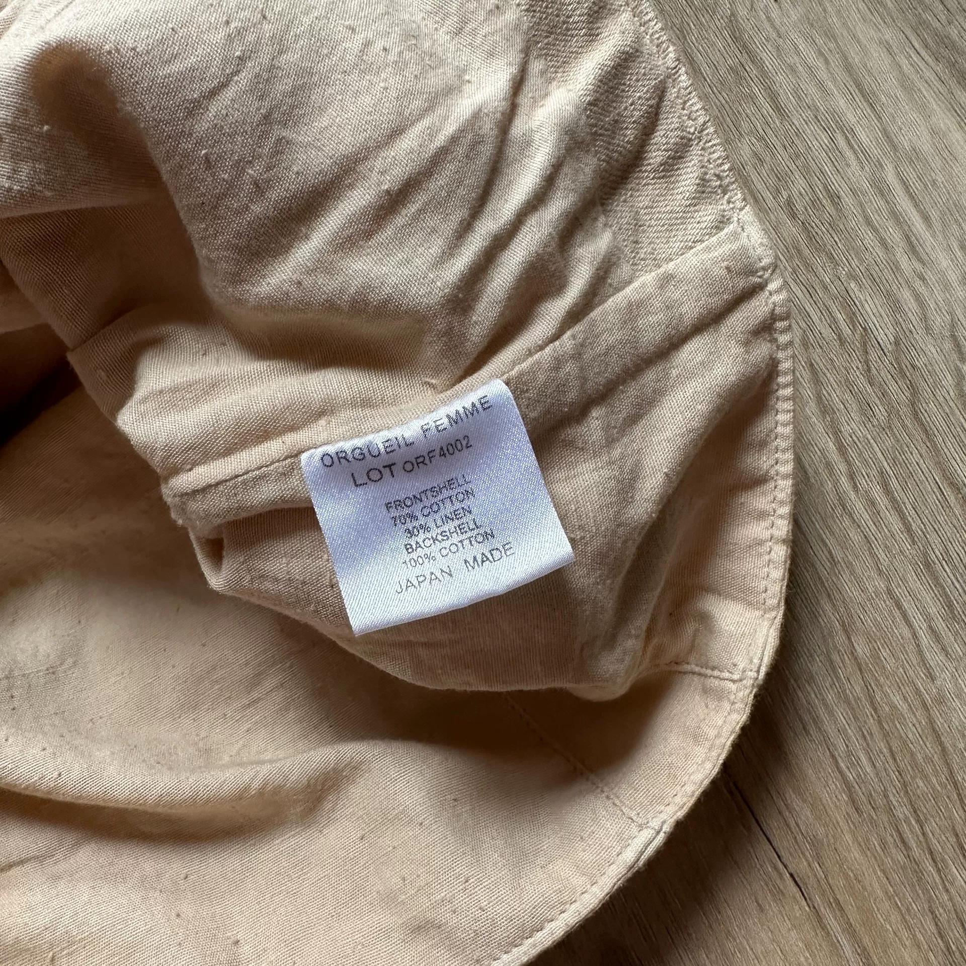 ORGUEIL Vintage Cotton-Linen Vest — back