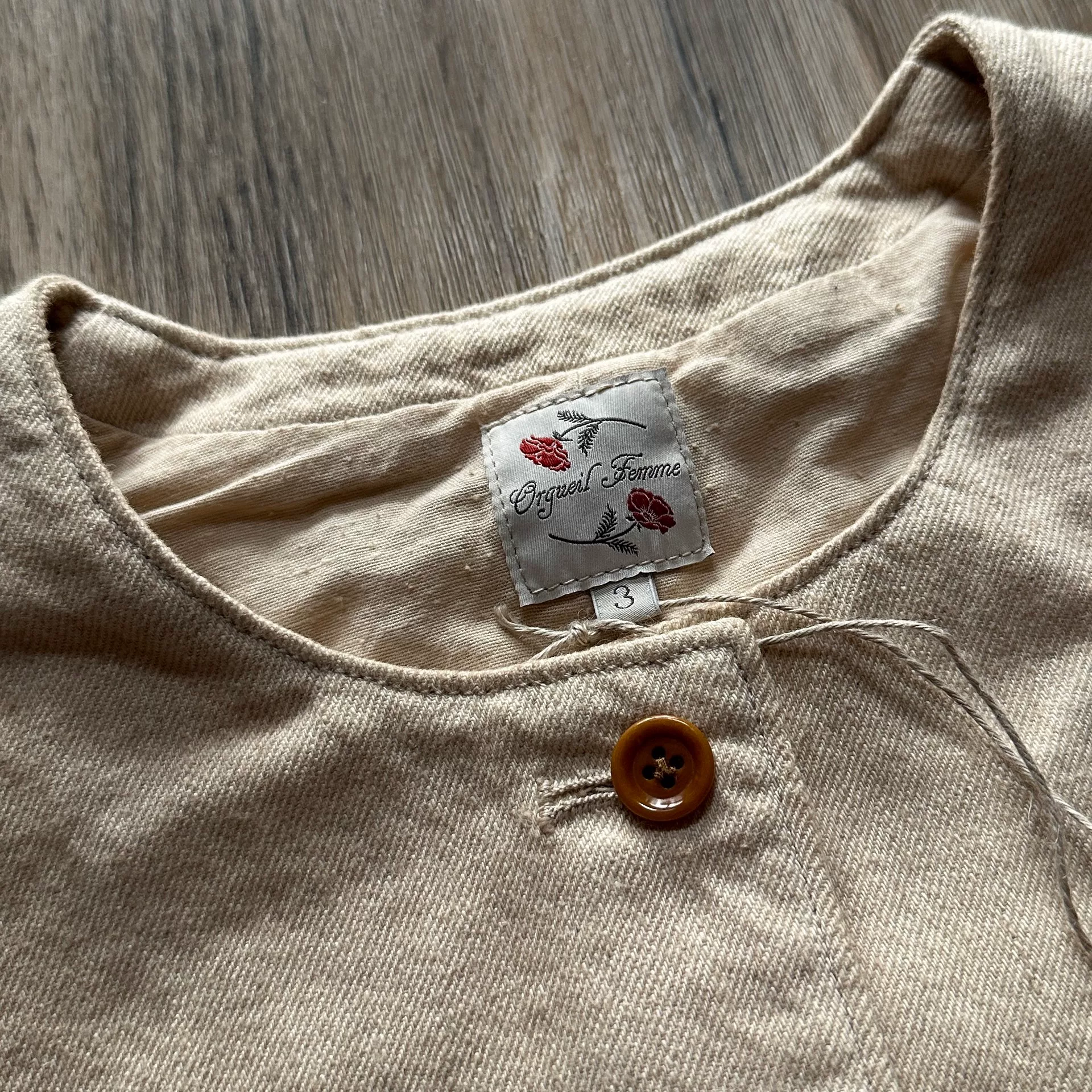 ORGUEIL Vintage Cotton-Linen Vest — detail