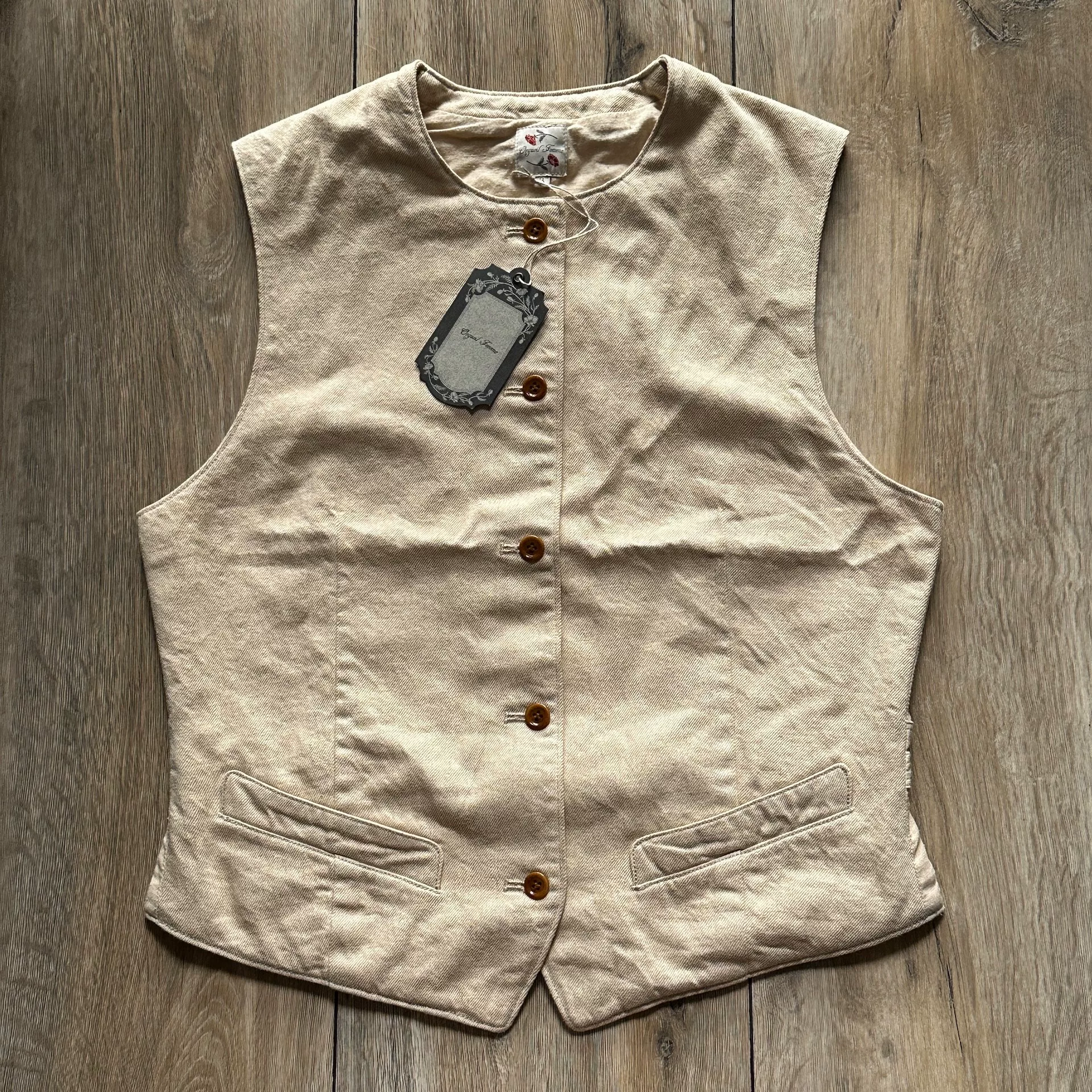 ORGUEIL Vintage Cotton-Linen Vest