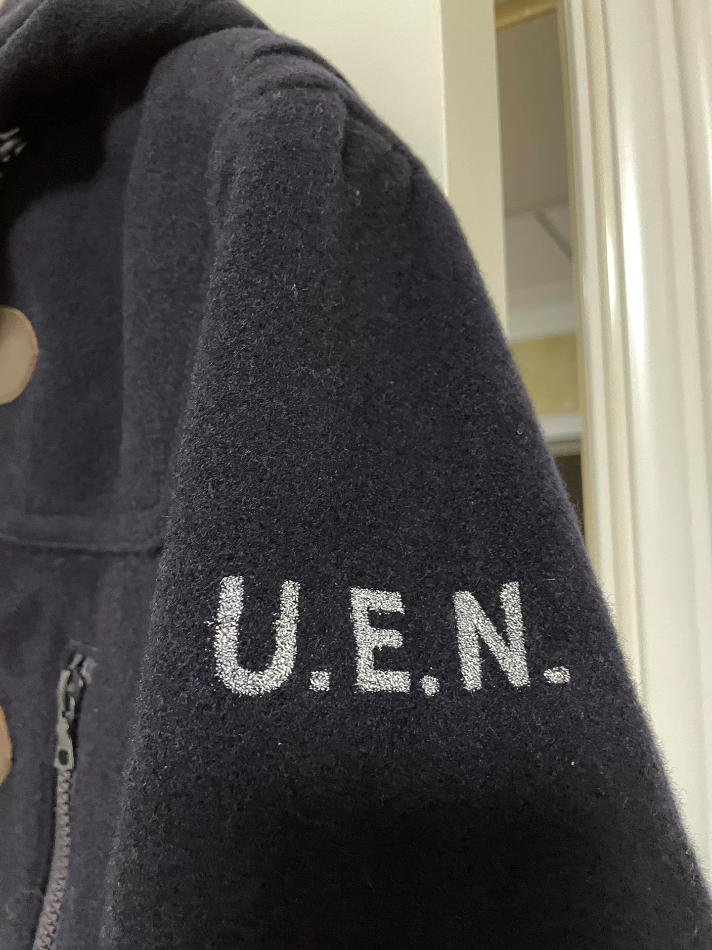 Uniform Experiment Hiroshi Fujiwara Wool Jacket — label