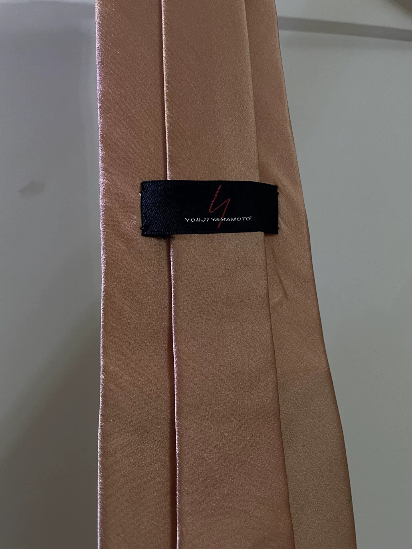 Yohji Yamamoto Floral Silk Tie — label