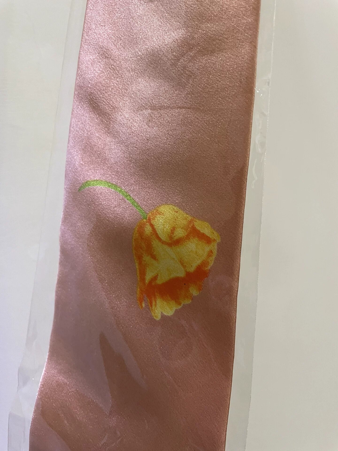 Yohji Yamamoto Floral Silk Tie — detail