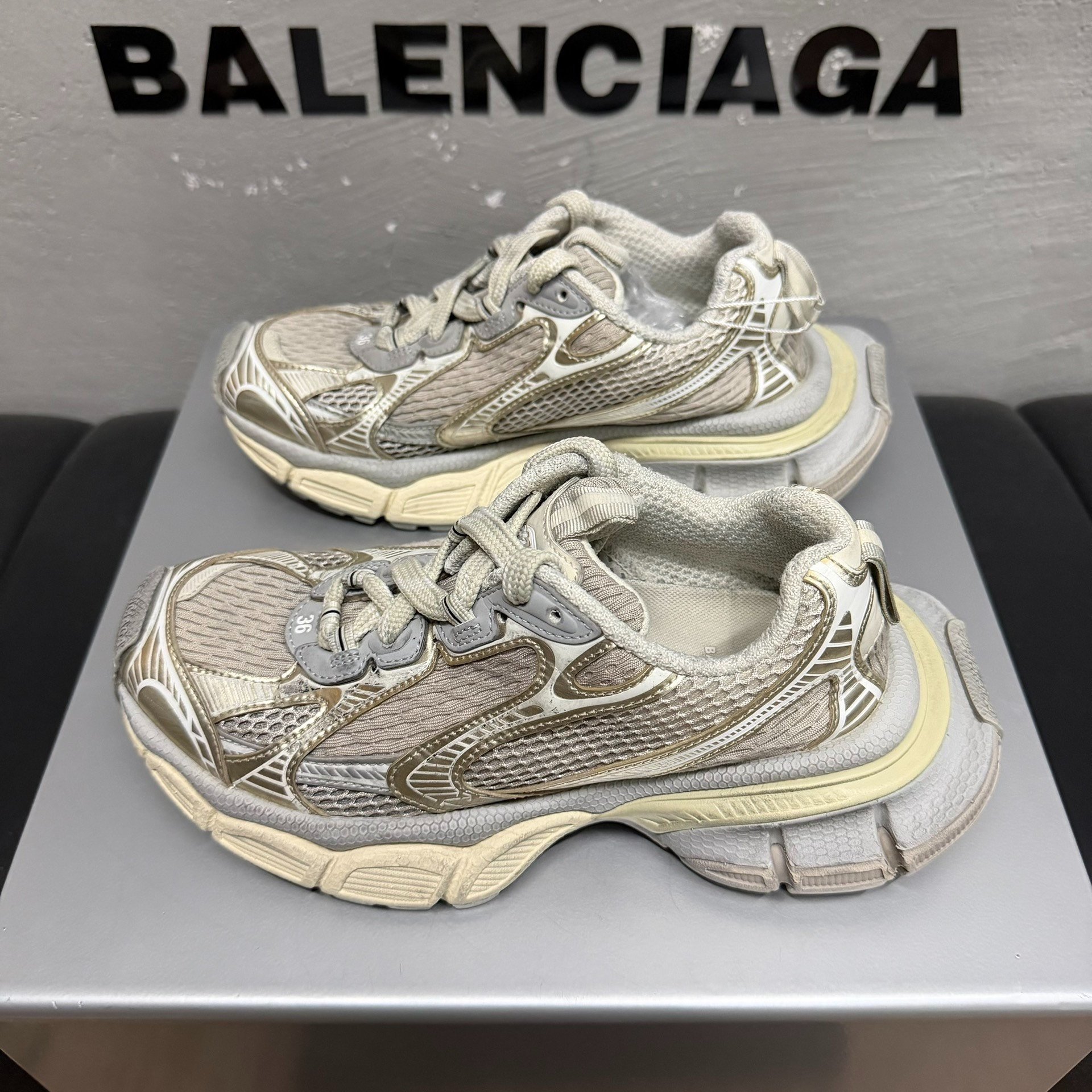 Balenciaga 3XL Distressed Dad Shoes — detail