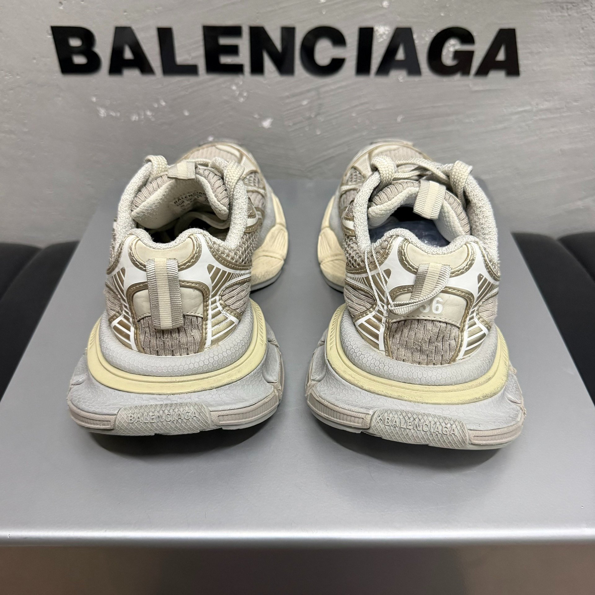 Balenciaga 3XL Distressed Dad Shoes — label