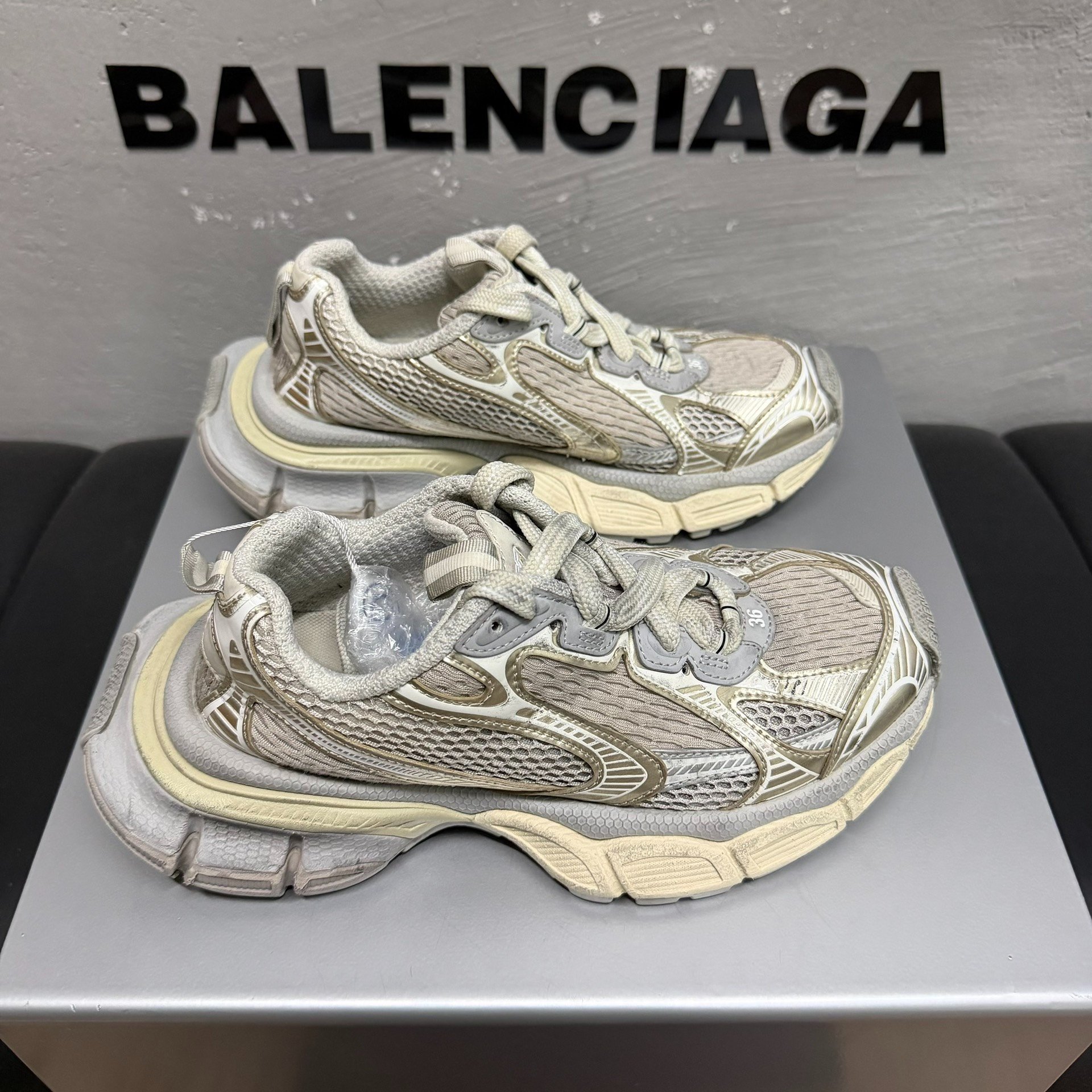 Balenciaga 3XL Distressed Dad Shoes — back