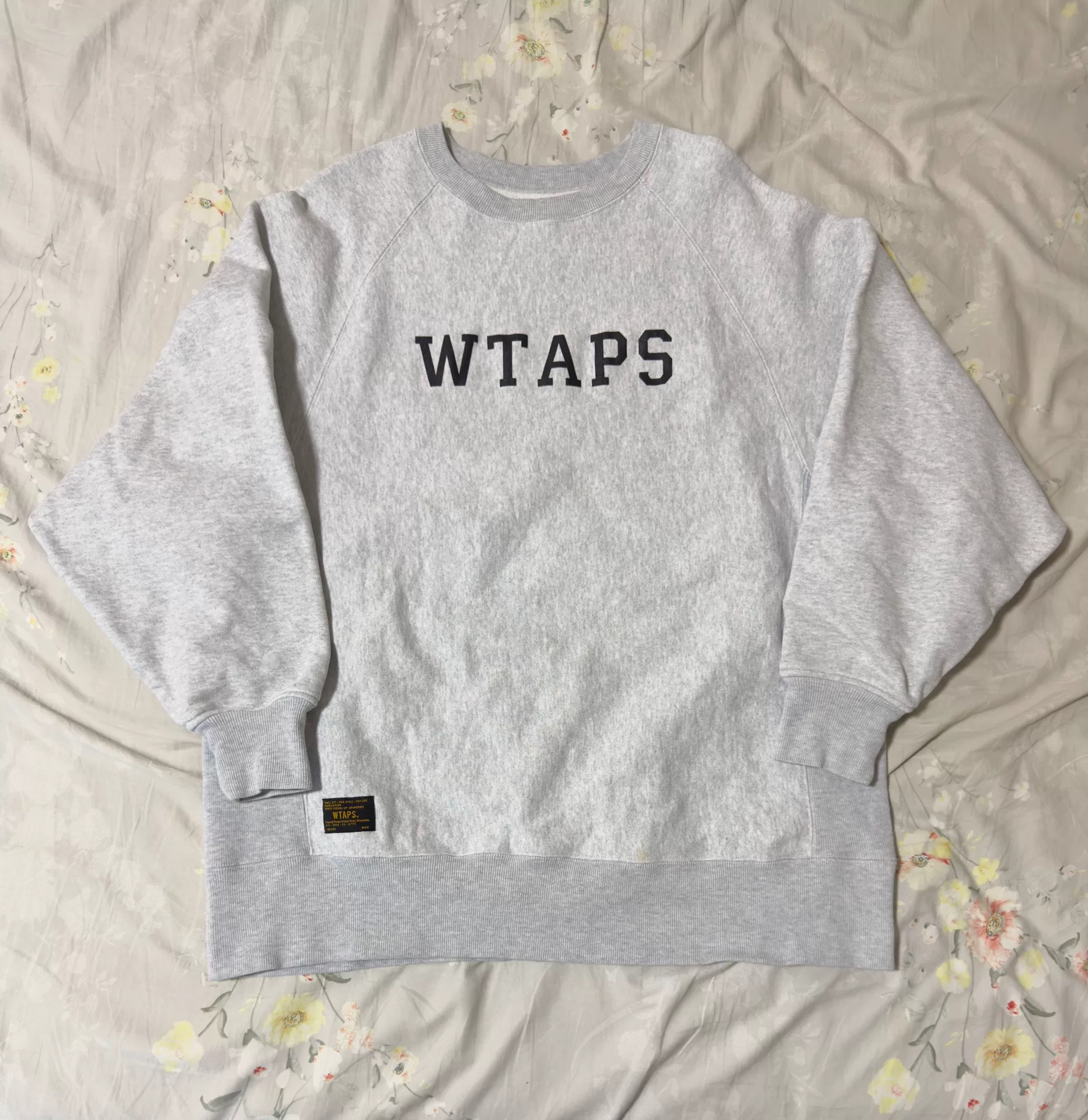 WTAPS 17AW Gray Round-Neck Sweatshirt