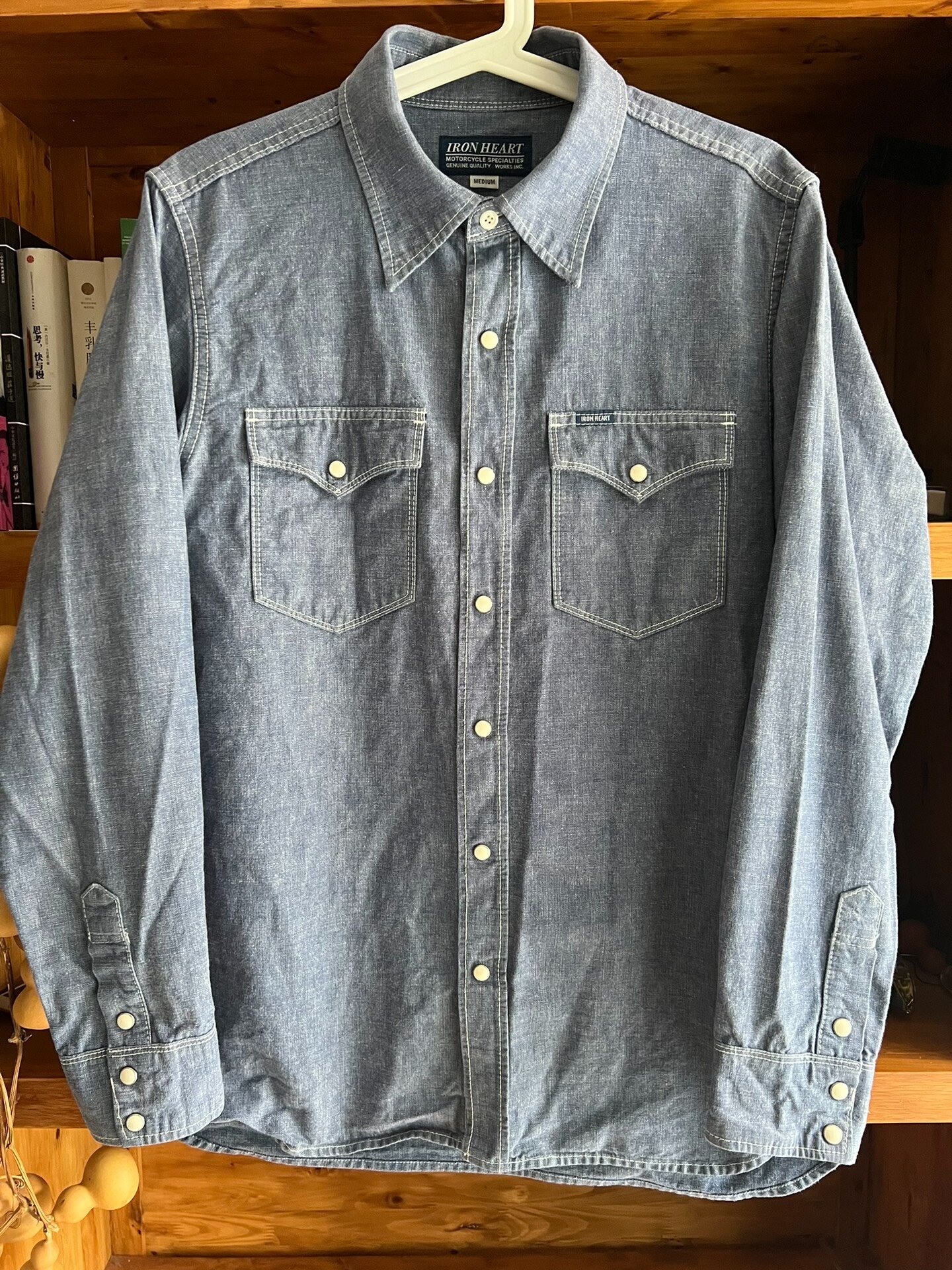 Iron Heart Indigo Selvedge Denim Work Shirt