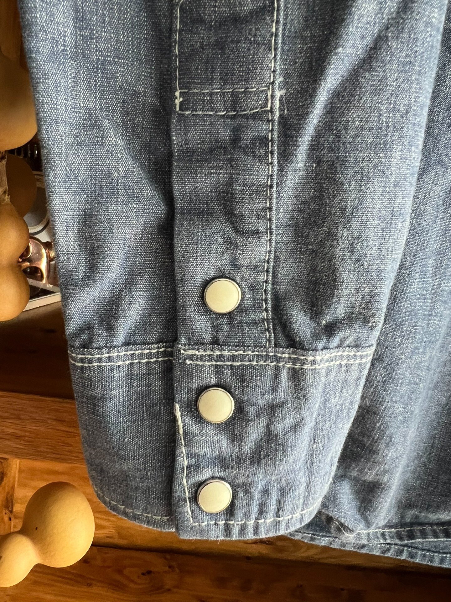 Iron Heart Indigo Selvedge Denim Work Shirt — front