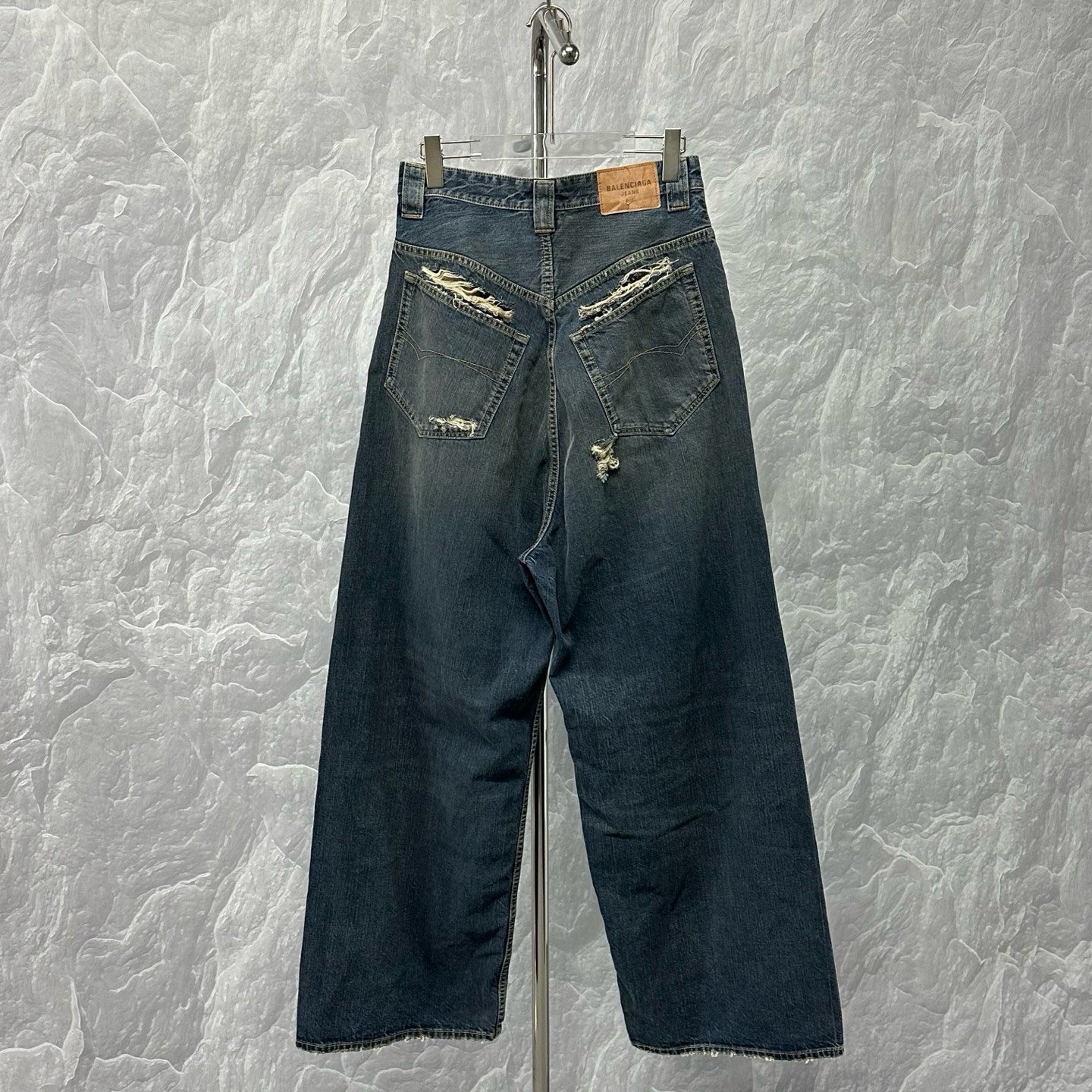 Balenciaga SS24 Distressed Denim Pants XS — back