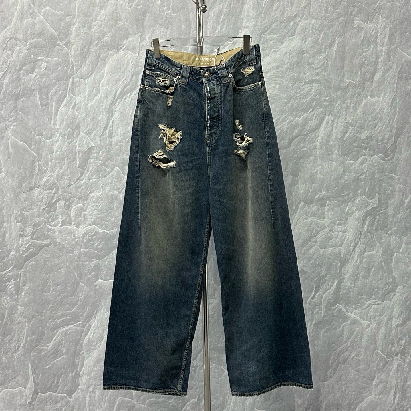 Balenciaga SS24 Distressed Denim Pants XS