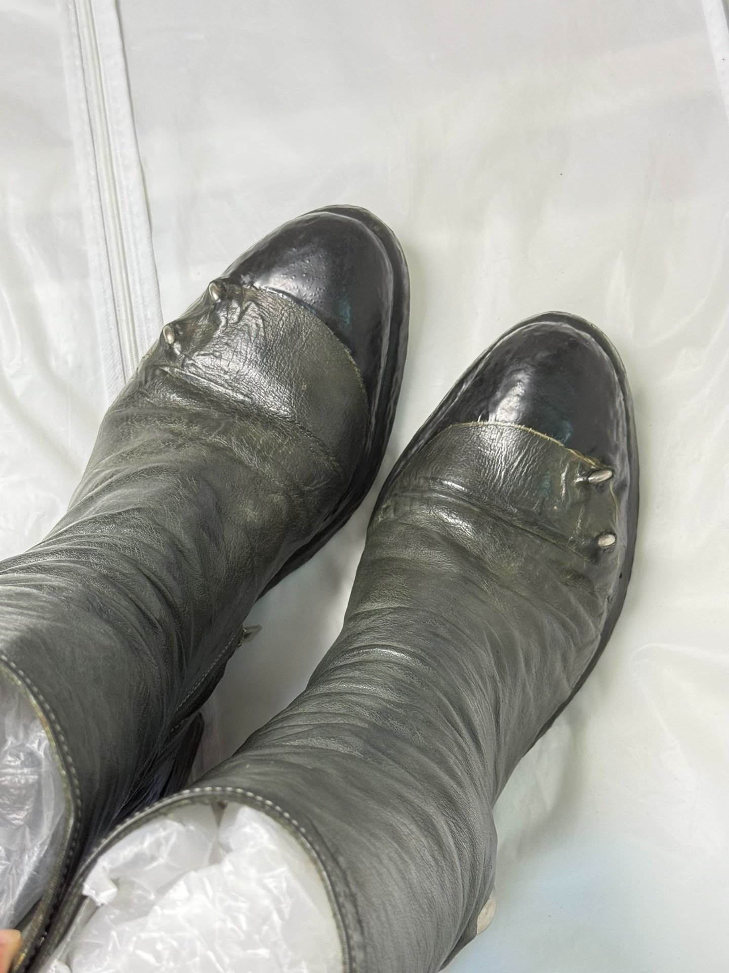 CarolChristianPoell Tall Leather Boots — detail
