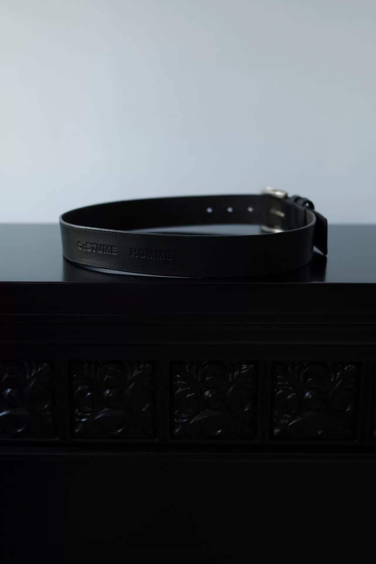 Yohji Yamamoto Wide Classic Leather Belt — front