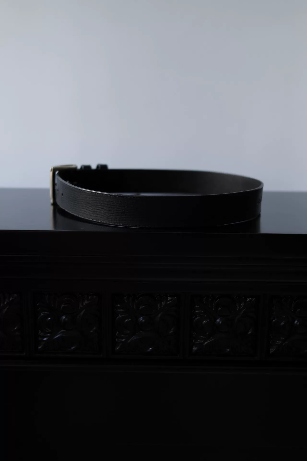 Yohji Yamamoto Wide Classic Leather Belt — detail