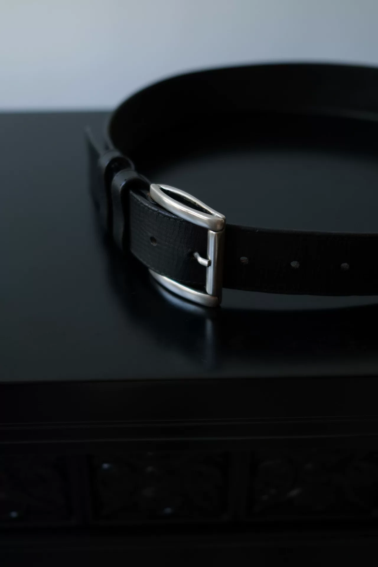 Yohji Yamamoto Wide Classic Leather Belt — back