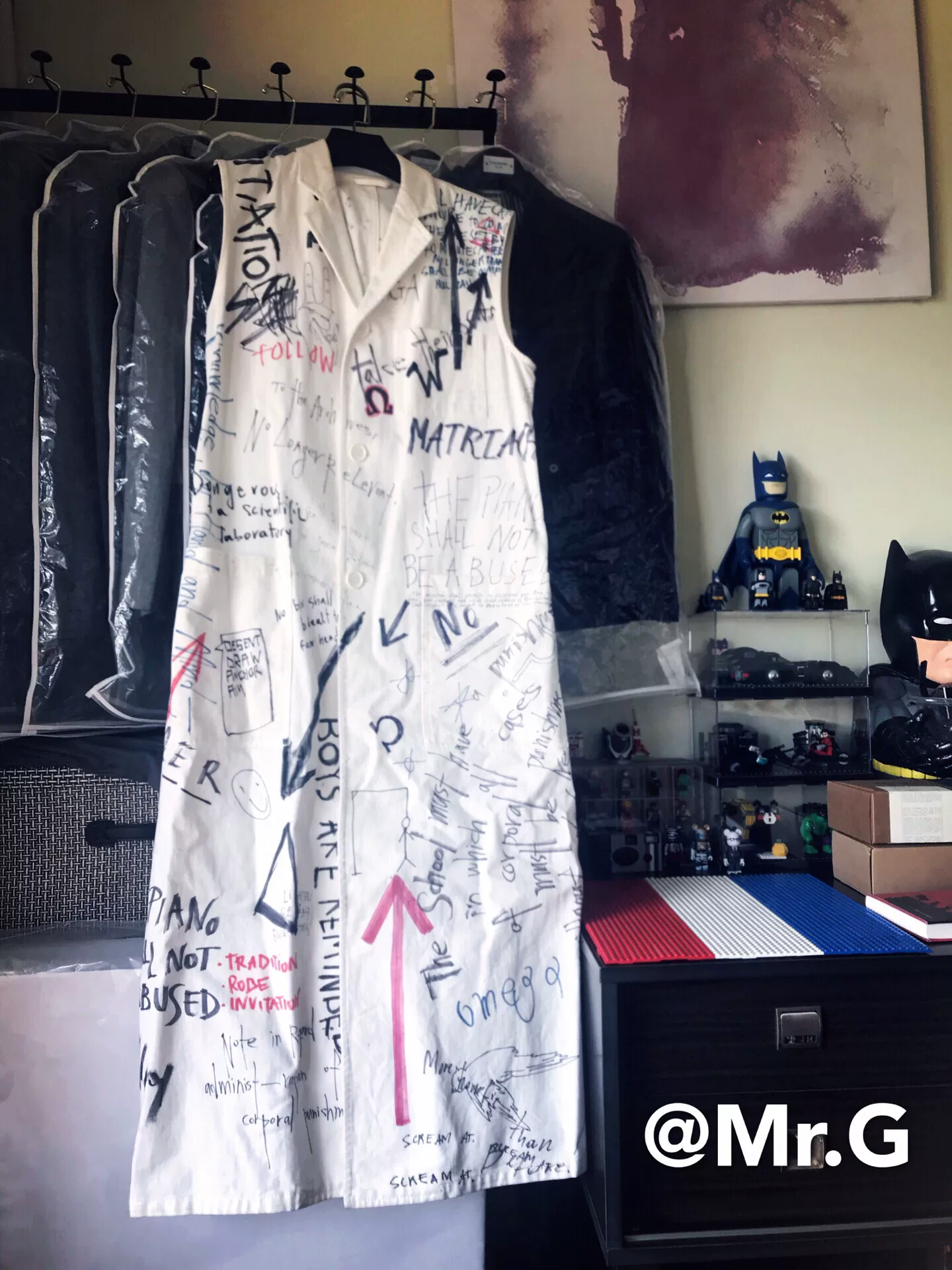 Raf Simons Archive Sleeveless Graffiti Coat