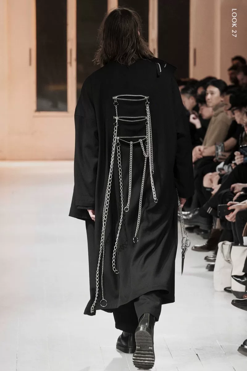 Yohji Yamamoto 20AW Chain GABA Coat — detail