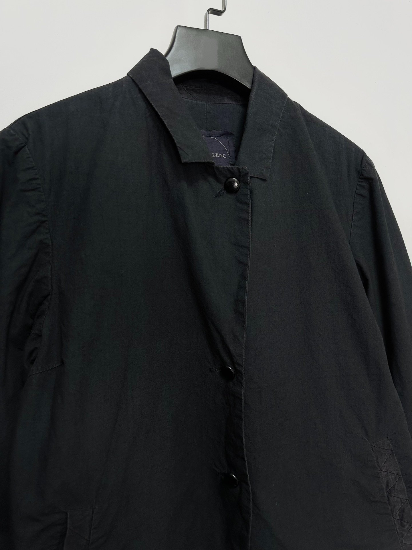 Chez Vidalenc Washed Cotton Silk Short Jacket — label