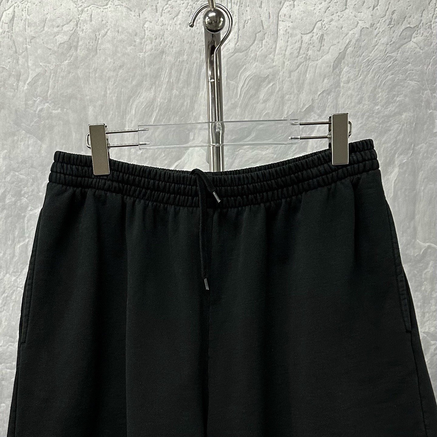 Balenciaga Printed Distressed Shorts — front