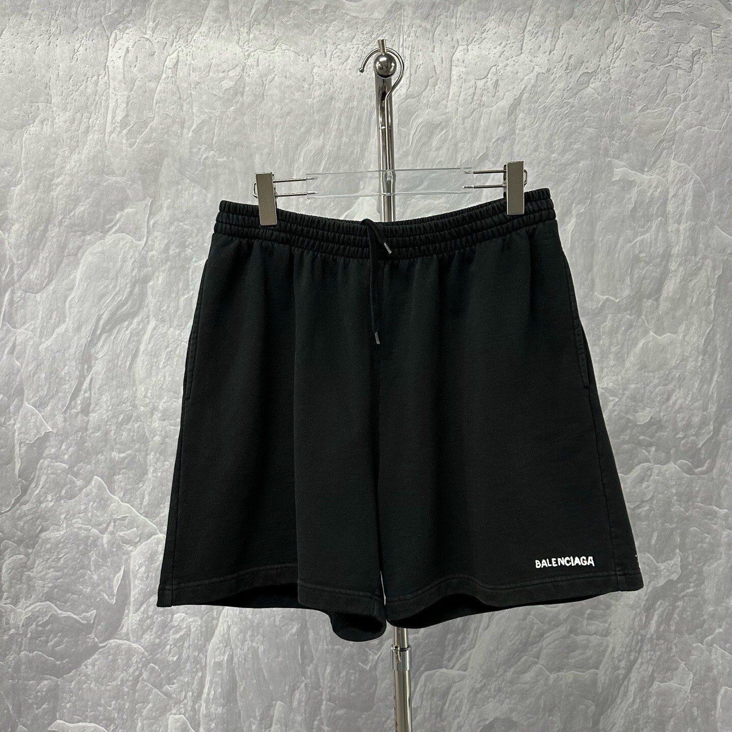 Balenciaga Printed Distressed Shorts