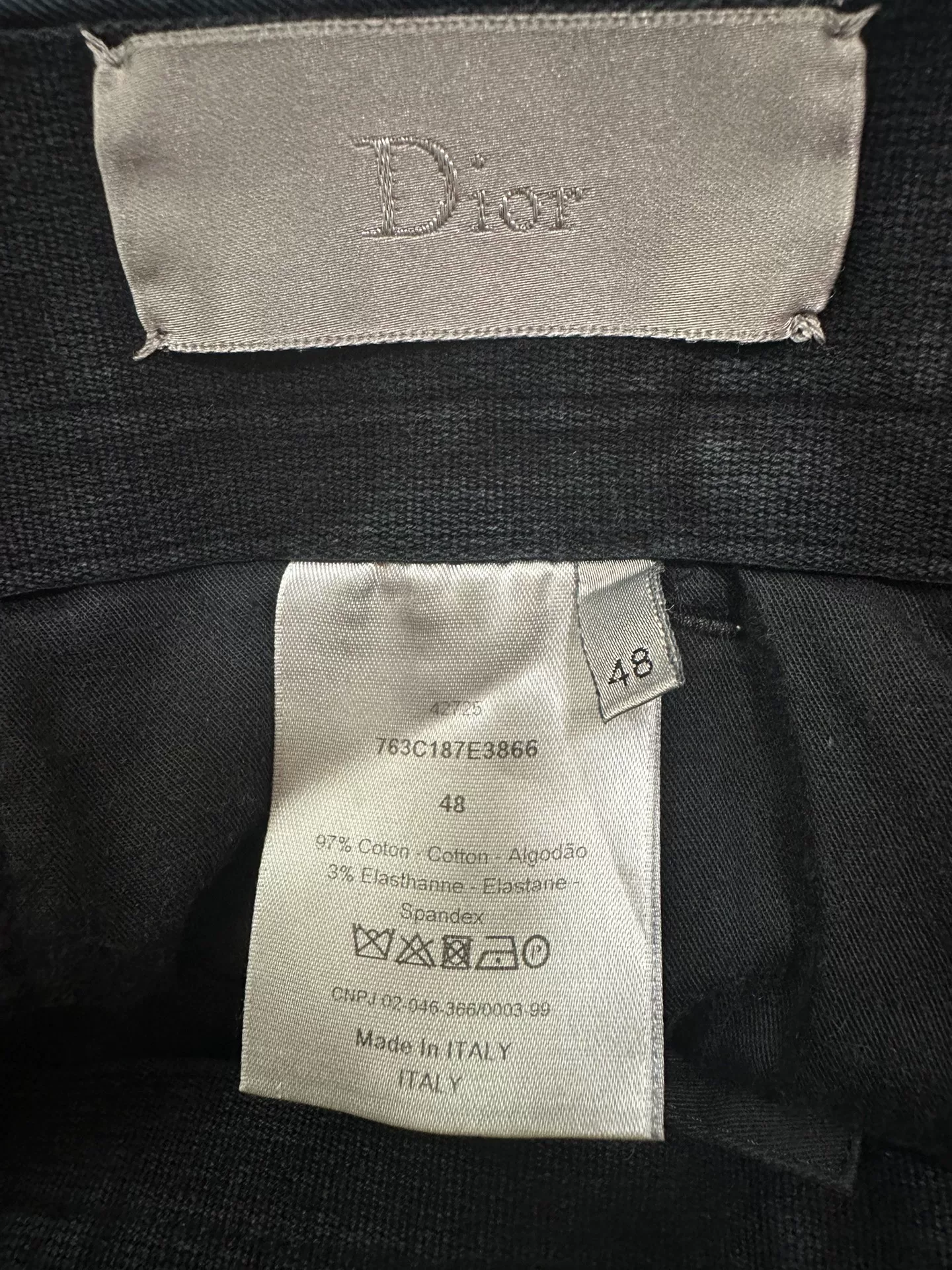 Dior Straight-Leg Side Zipper Jeans — detail