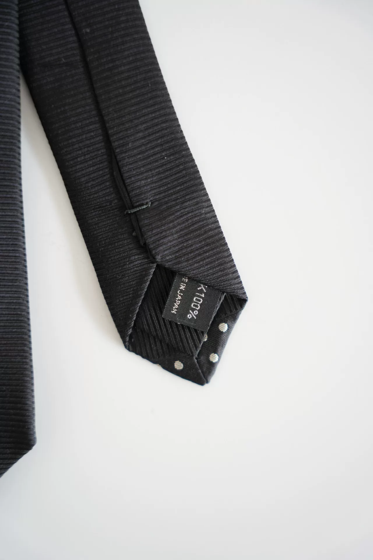 Yohji Yamamoto Gradient Polka Dot Silk Tie — detail