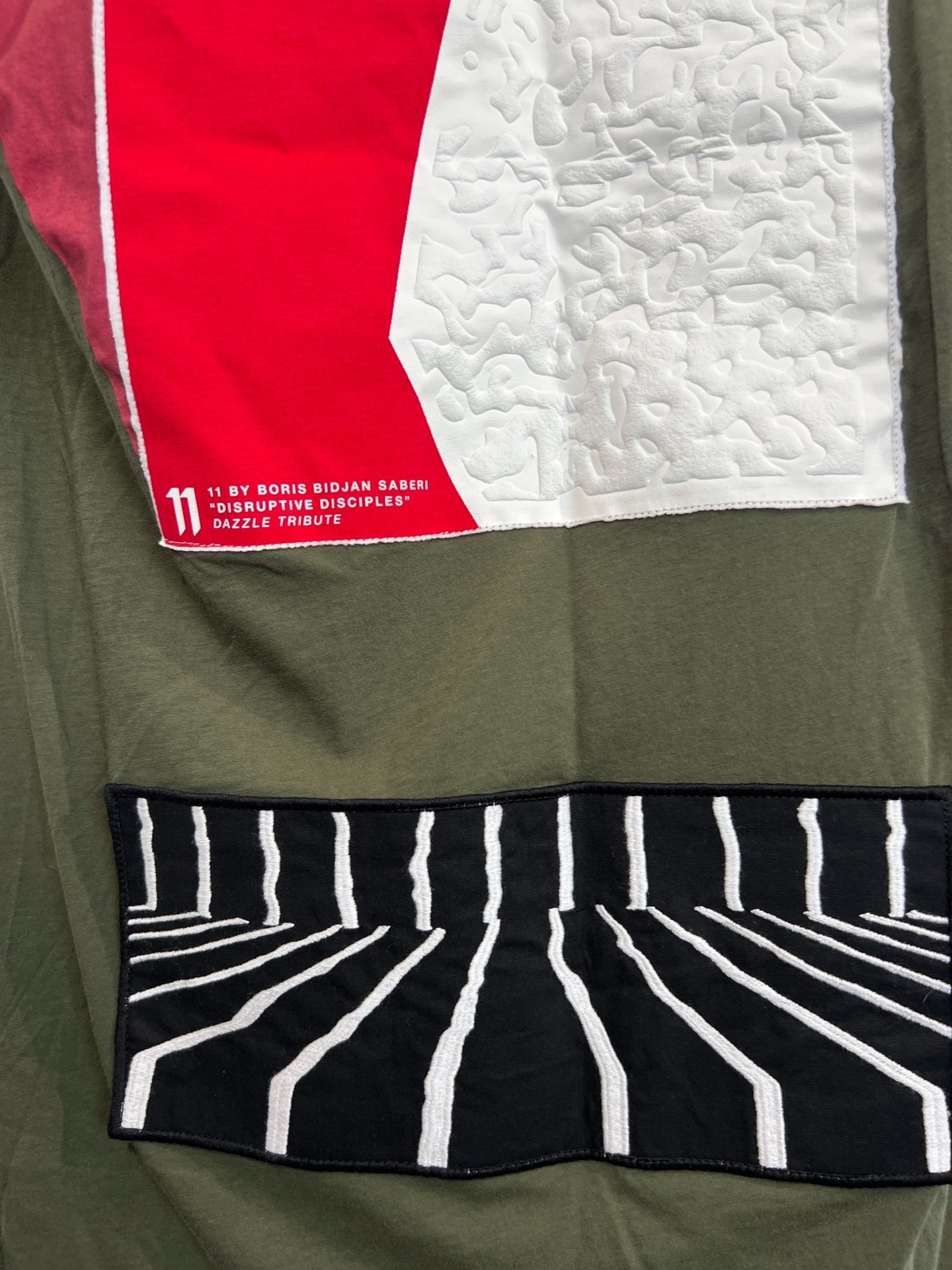 Boris Bidjan Saberi 11by bbs TS3 Patchwork T-shirt — back