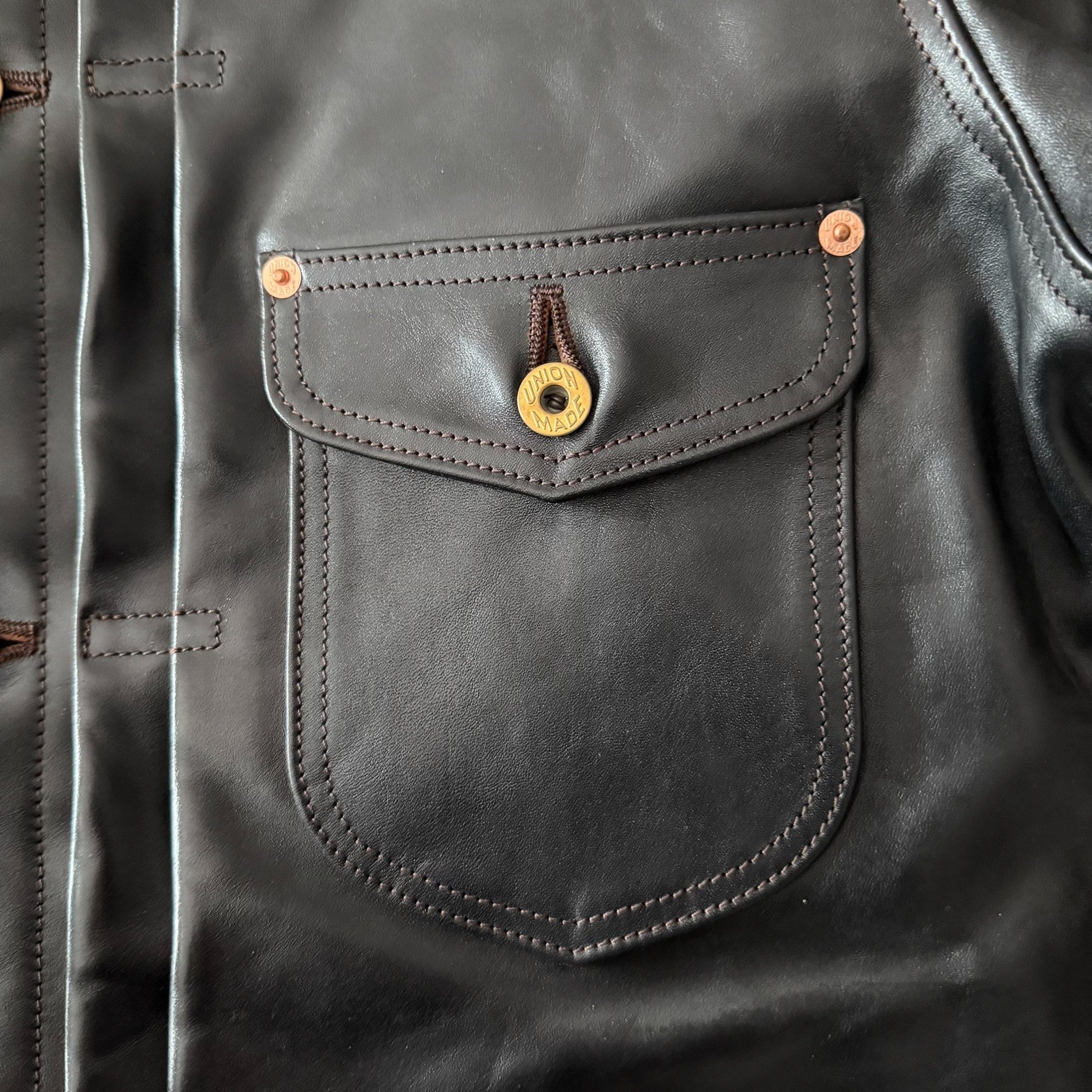 Double Helix Cowboy Horsehide Jacket — back