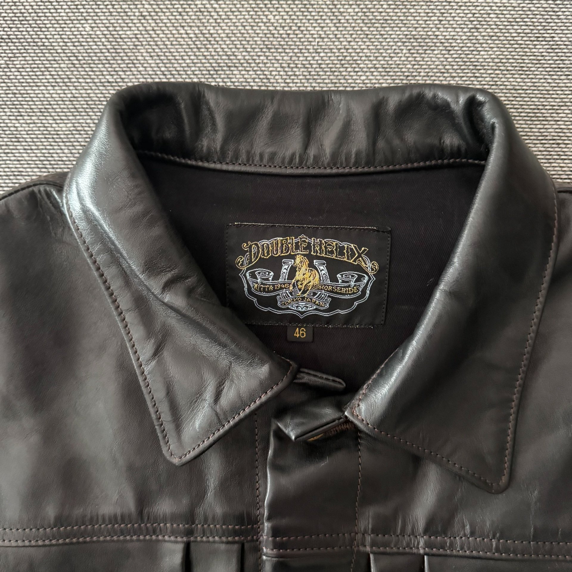 Double Helix Cowboy Horsehide Jacket — detail