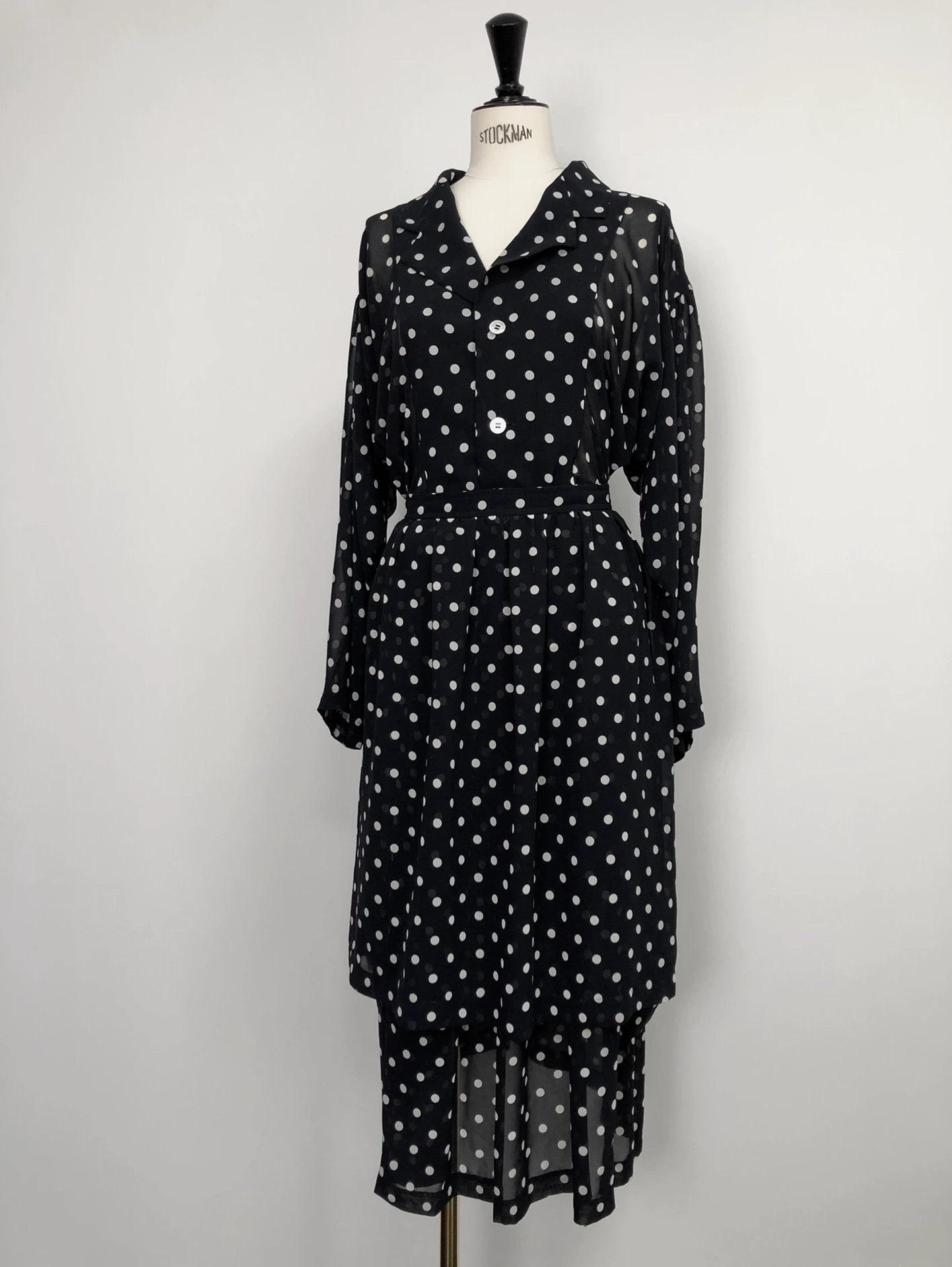 Comme des Garçons 89SS Polka Dot Chiffon Set — detail