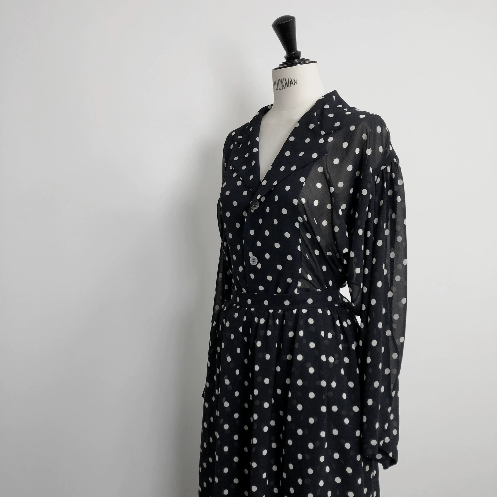 Comme des Garçons 89SS Polka Dot Chiffon Set — front