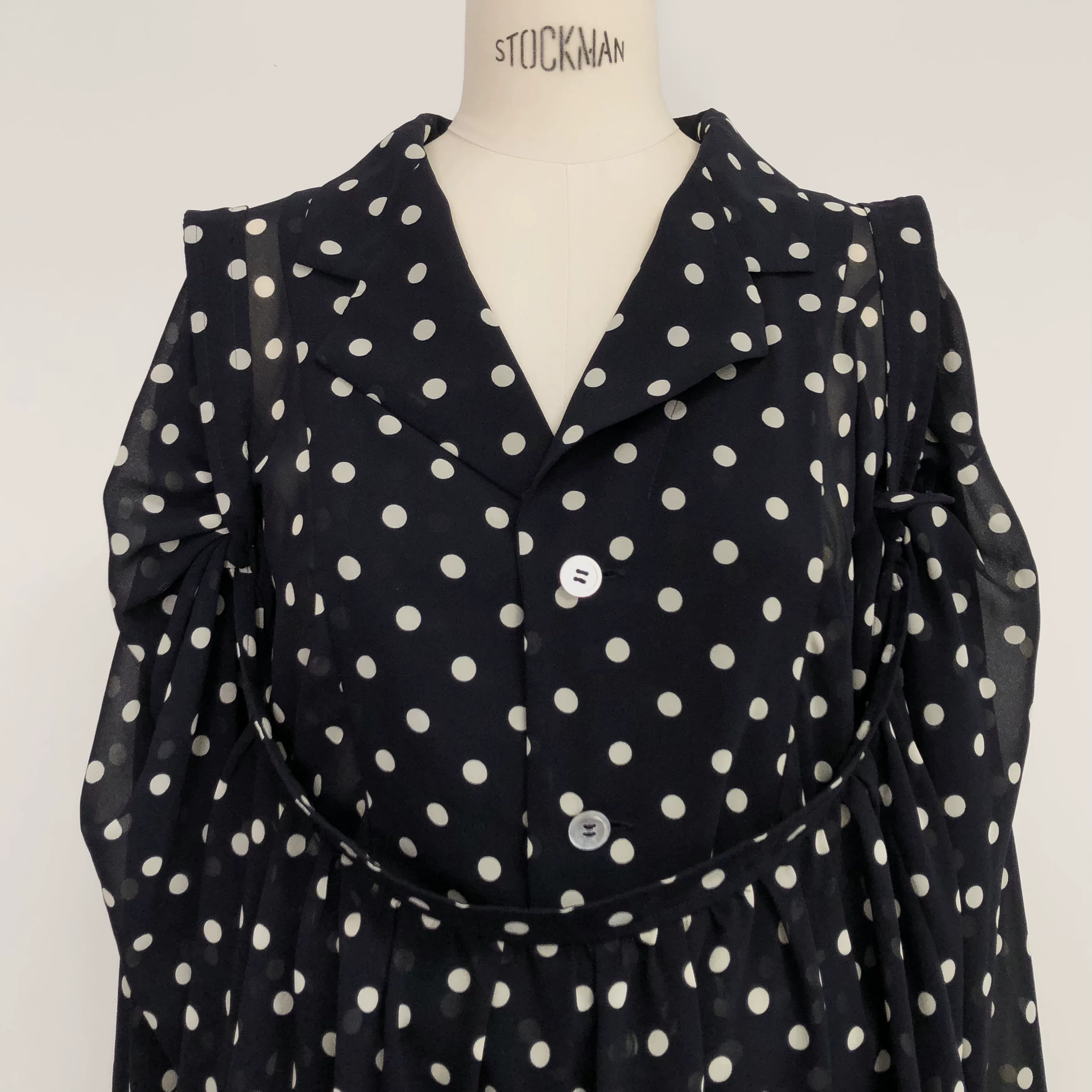 Comme des Garçons 89SS Polka Dot Chiffon Set — label