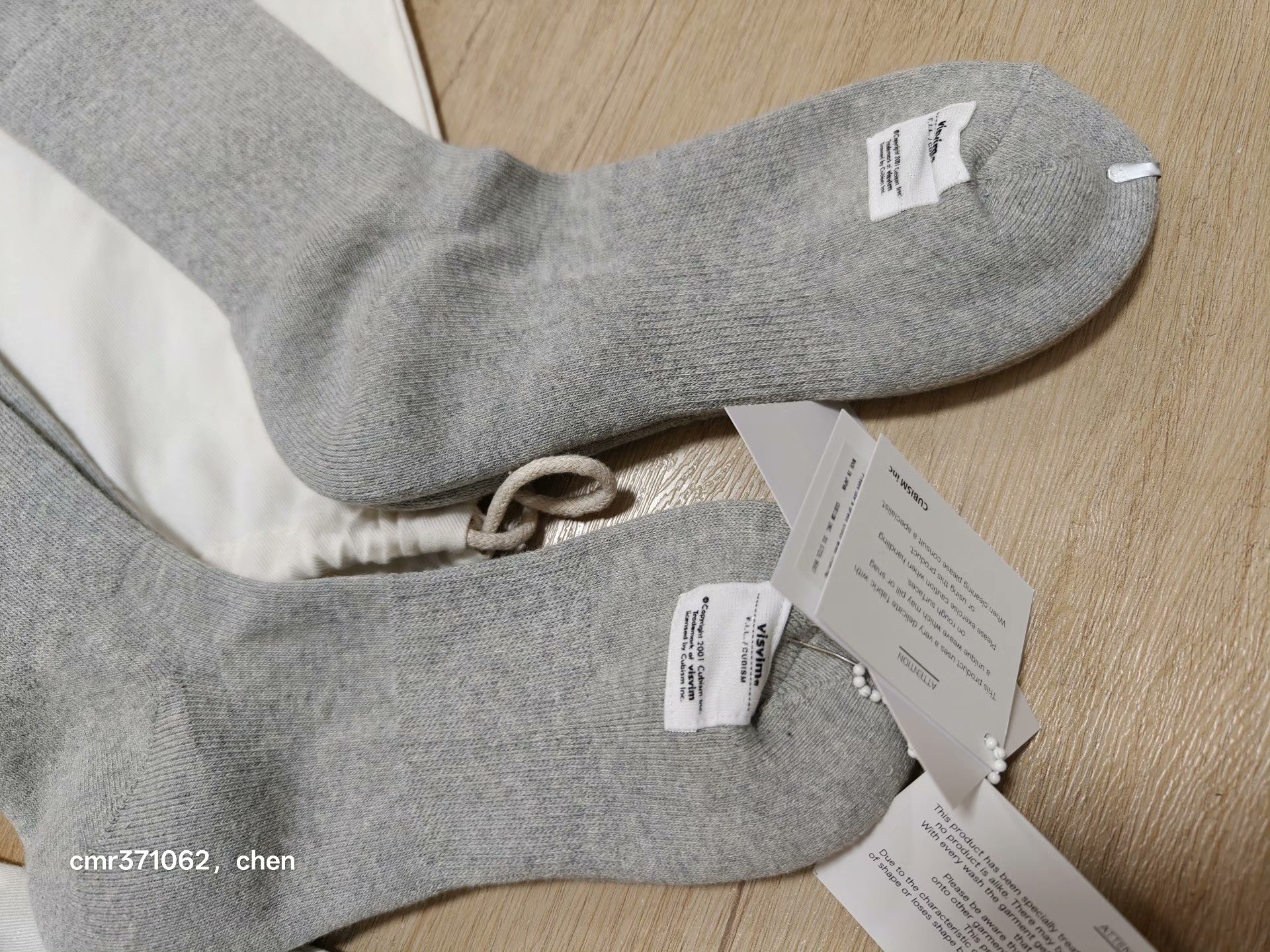 VISVIM 26SS ACHILLES SOCKS HI — label