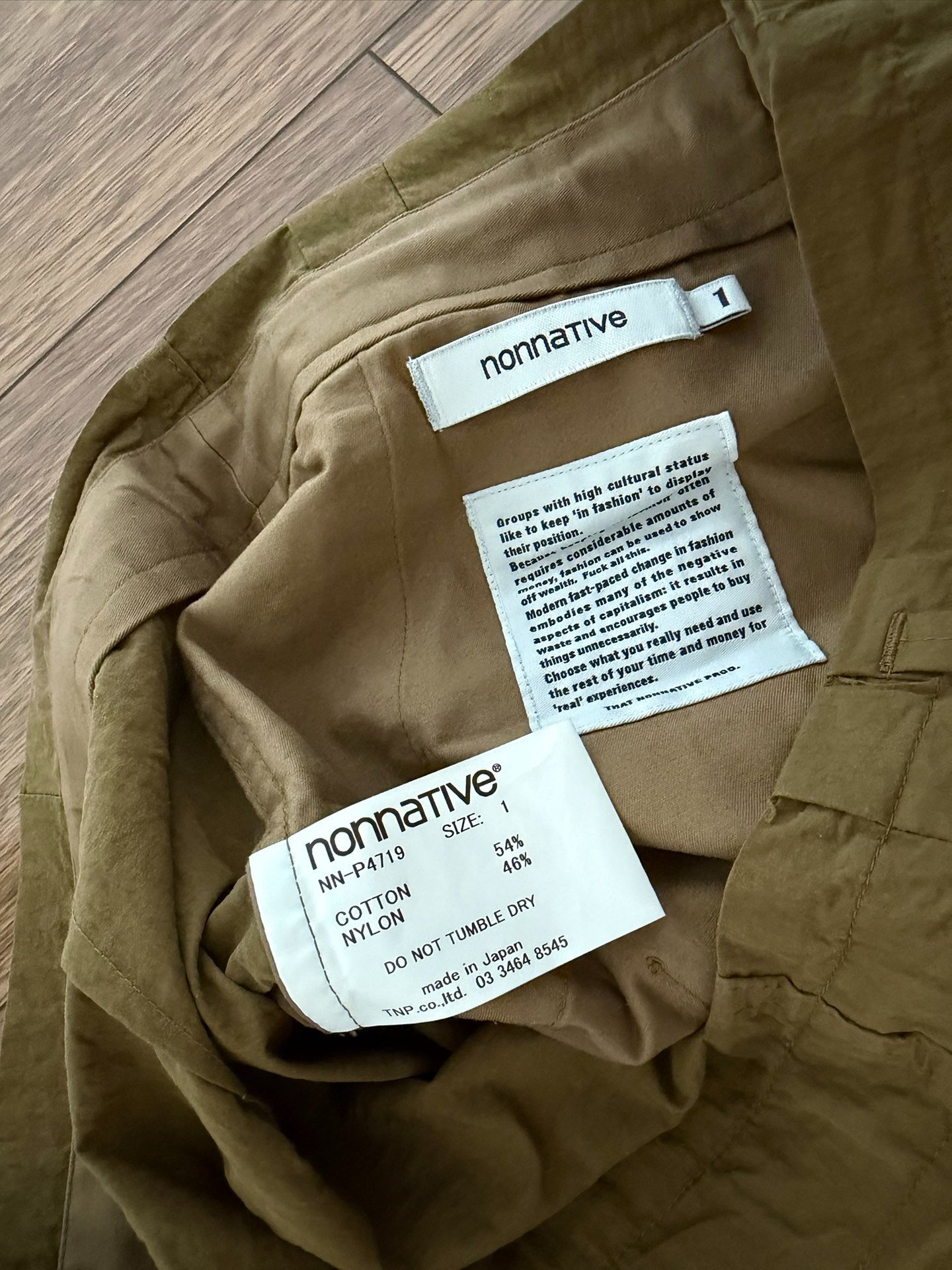 nonnative WANDERER EASY PANTS C/N WEATHER — detail