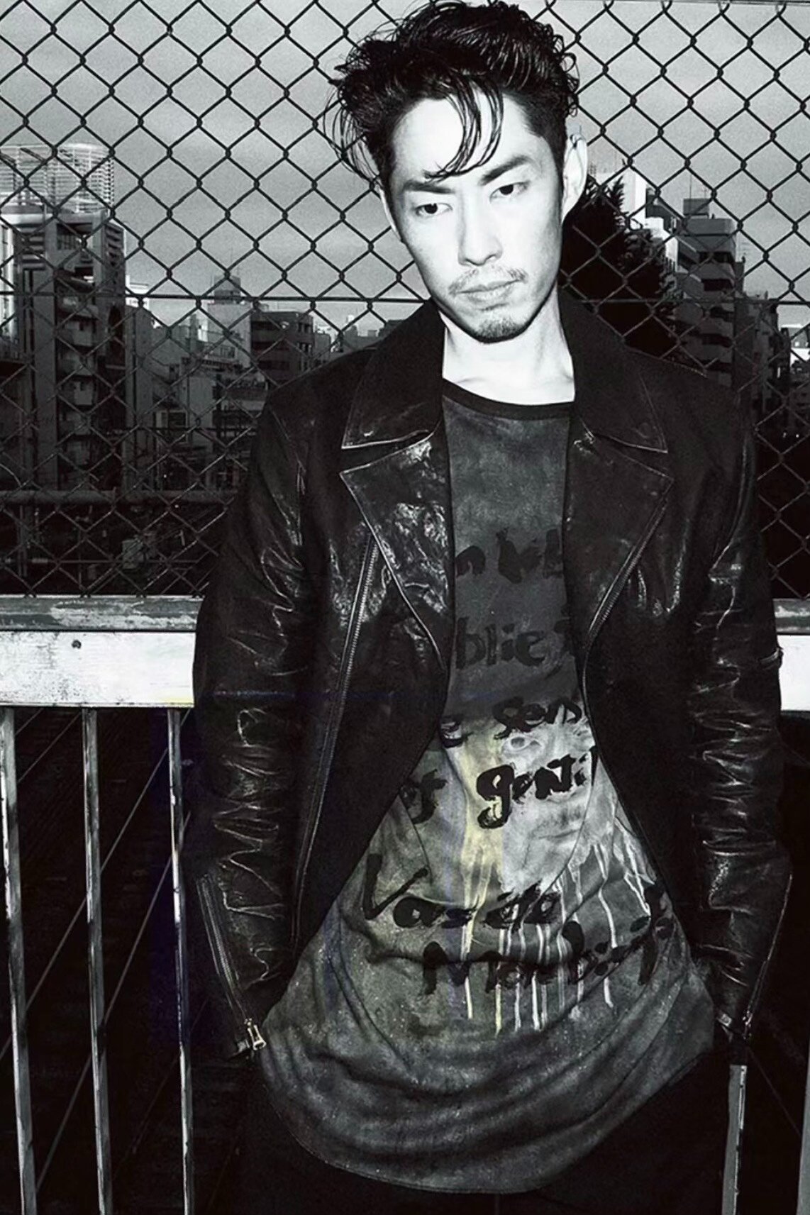 Yohji Yamamoto 20SS Portrait Print Tunic — front