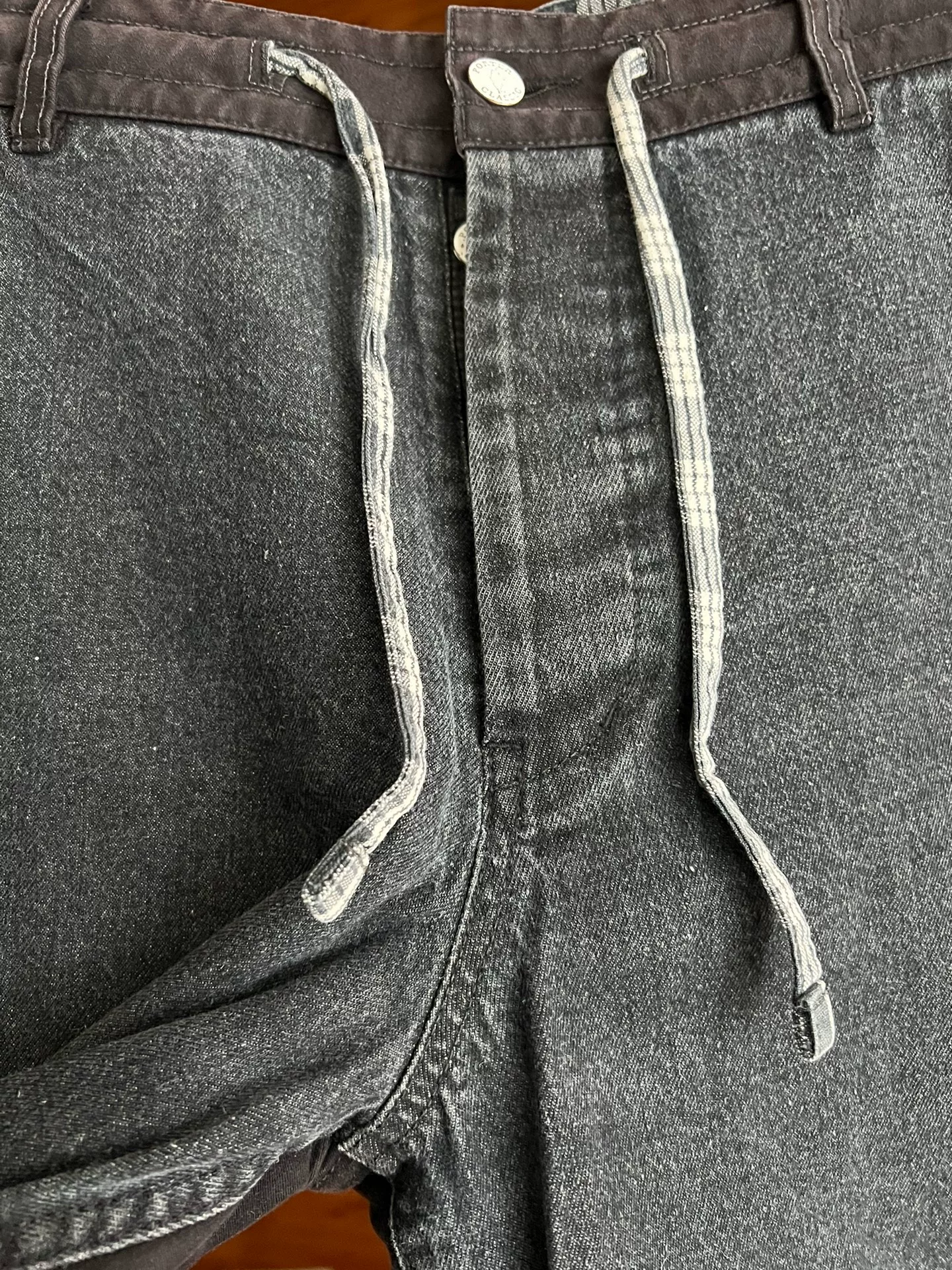 Porter Classic Kendo Denim Wide Pants — label