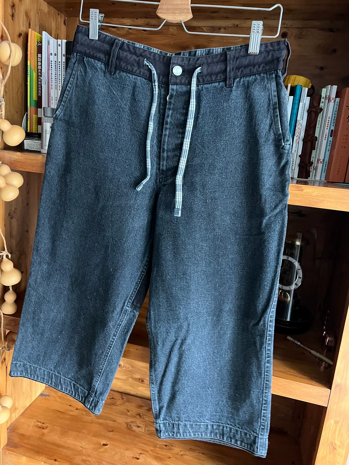 Porter Classic Kendo Denim Wide Pants — detail