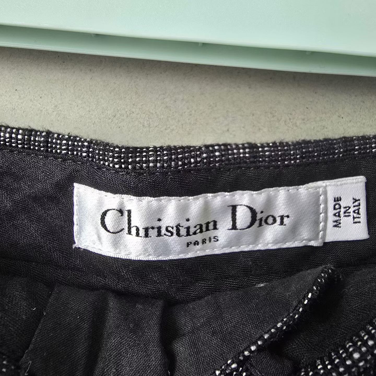 Dior Checkered Tailored Shorts — detail