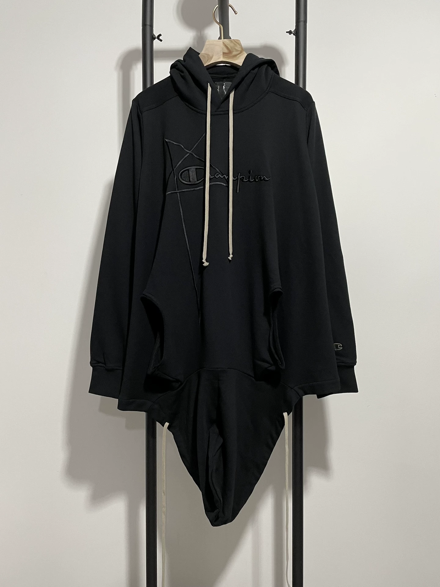 Rick Owens Champion Double-Hood Hoodie