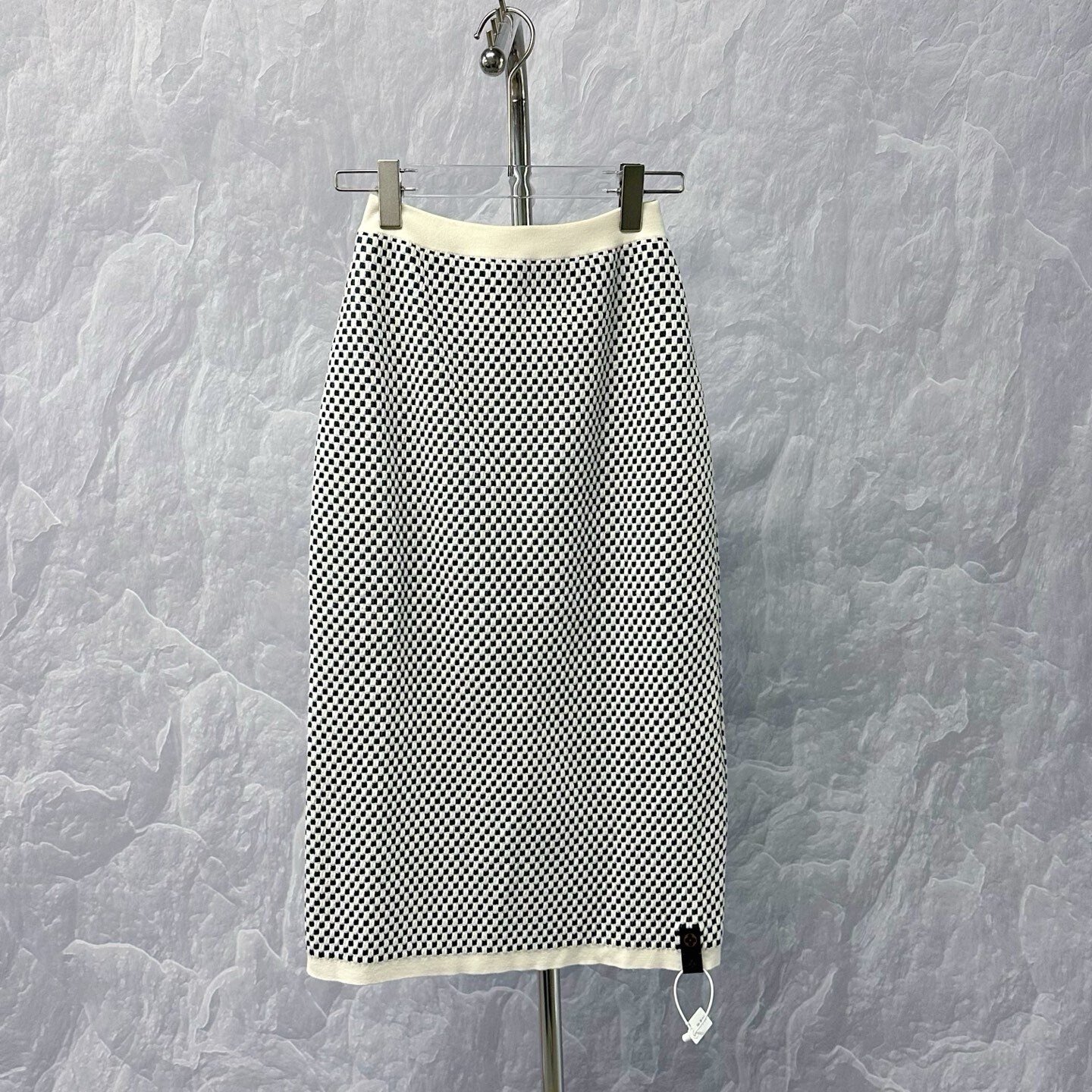 Louis Vuitton SS24 Damier Knit Wool Skirt L