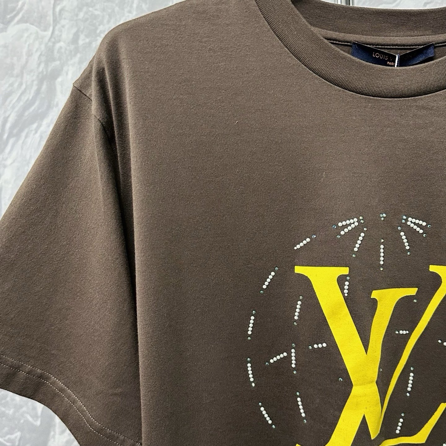 Louis Vuitton SS25 Crystal Pearl Print T-Shirt — detail