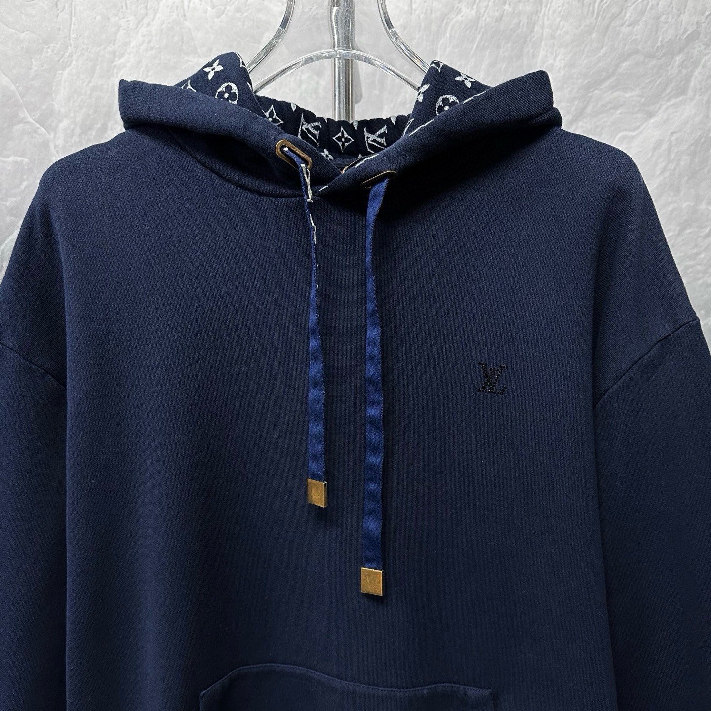 Louis Vuitton SS25 Crystal Logo Hoodie — front