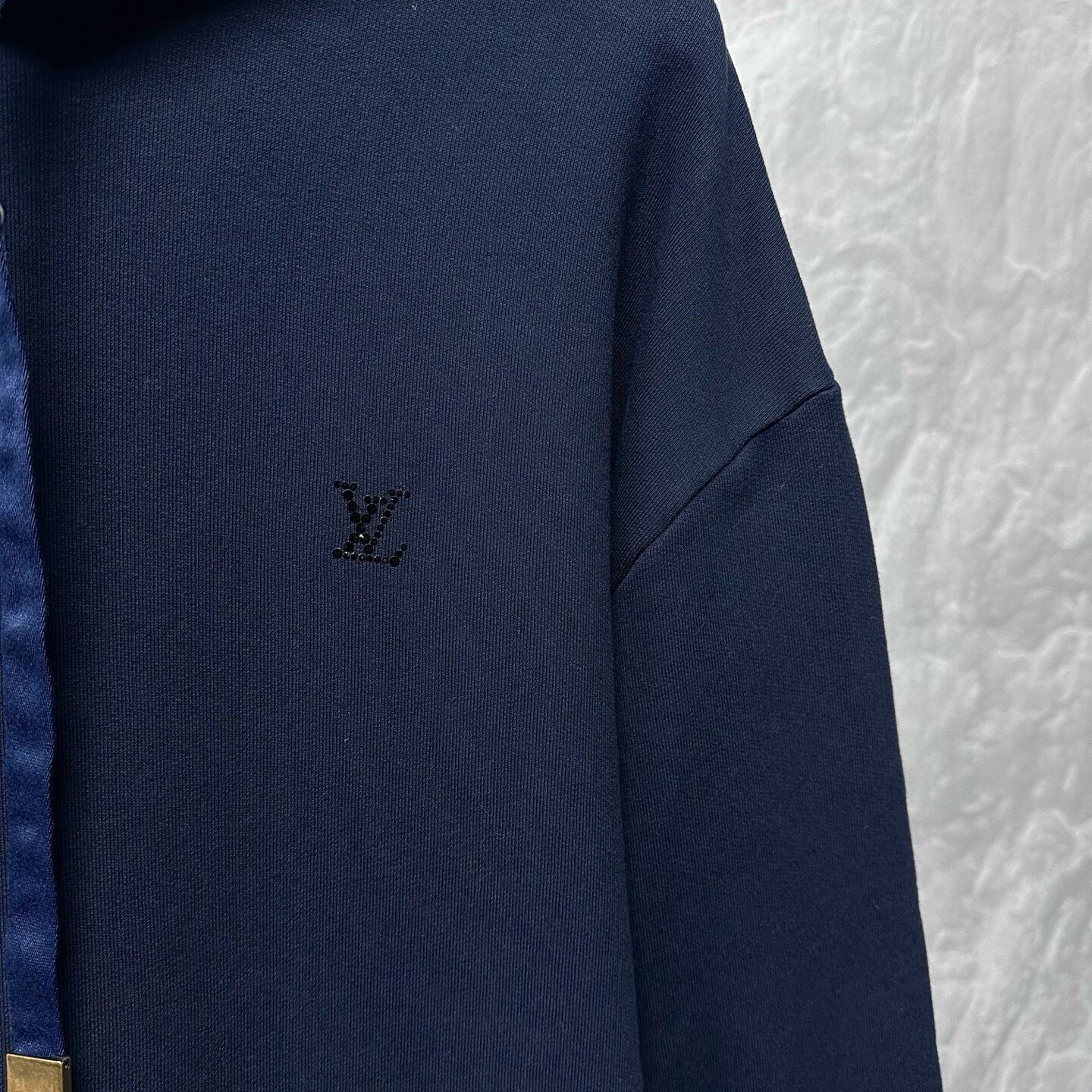 Louis Vuitton SS25 Crystal Logo Hoodie — detail