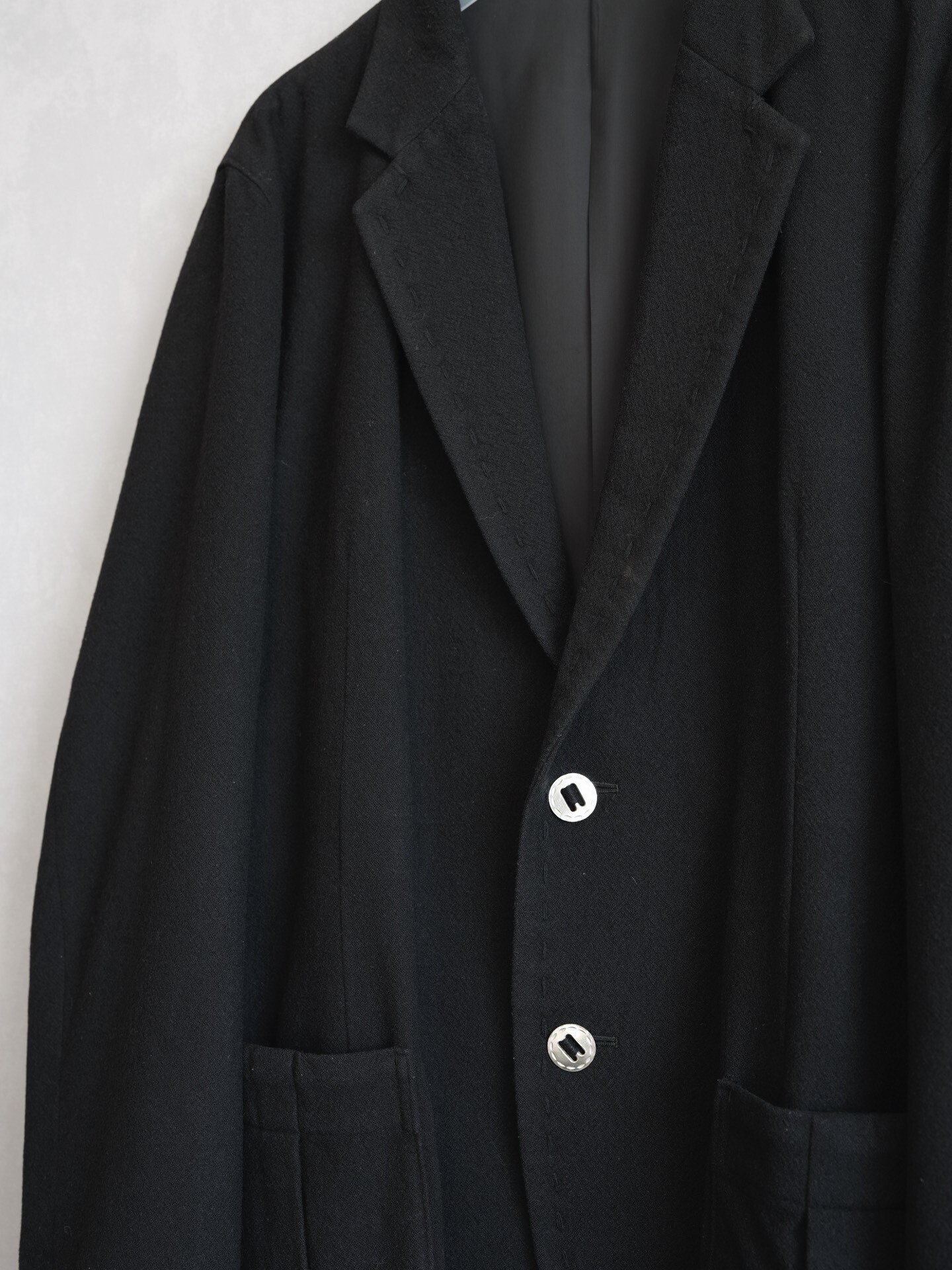 Yohji Yamamoto 05AW Hand-stitched Coat — detail