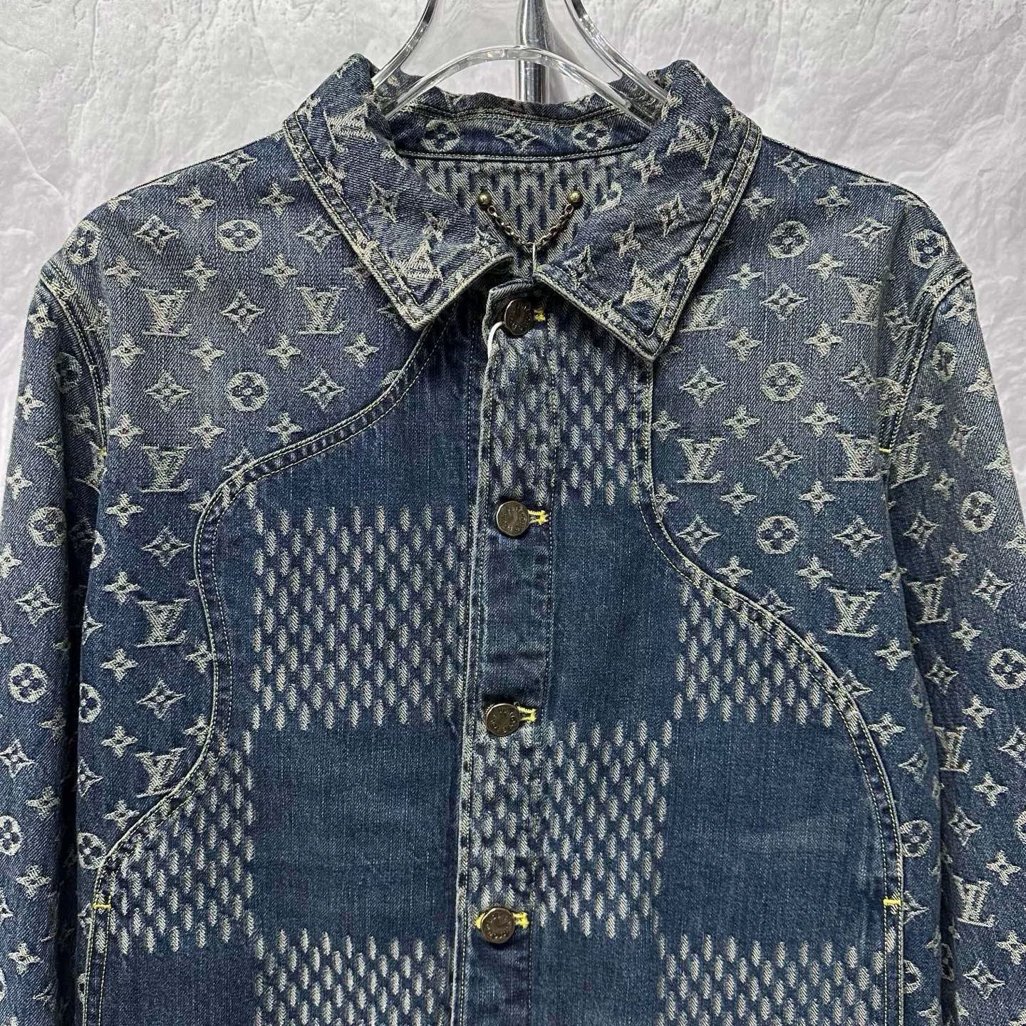 Louis Vuitton Nigo Monogram Patchwork Denim Jacket — front