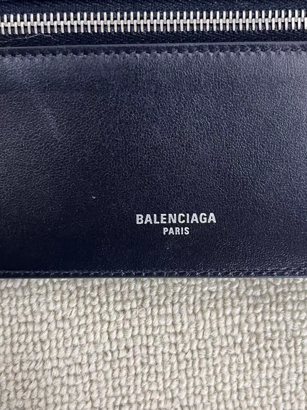 Balenciaga Passport Holder with Gold Logo — label